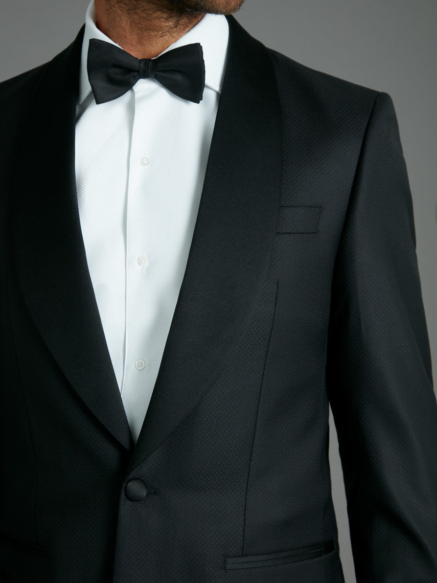 Luxury Whittaker Dinner Jacket - Black Wool/Silk