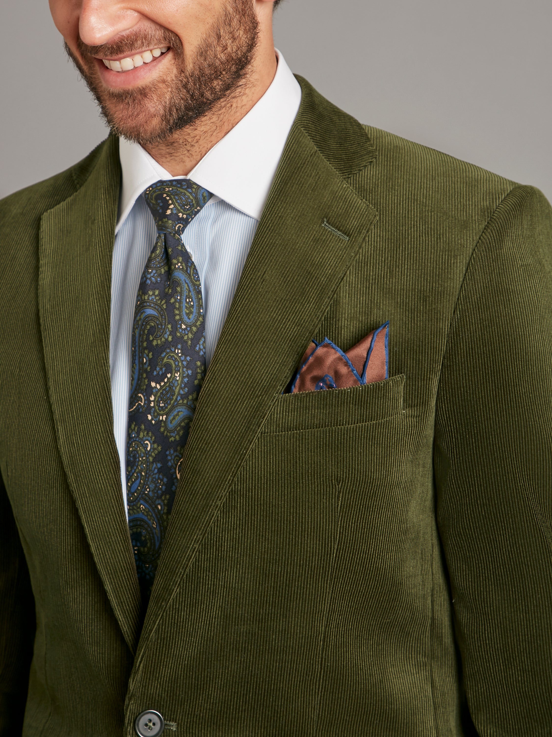 Eaton Jacket - Olive Needlecord | Men's Needlecord Jacket | Oliver