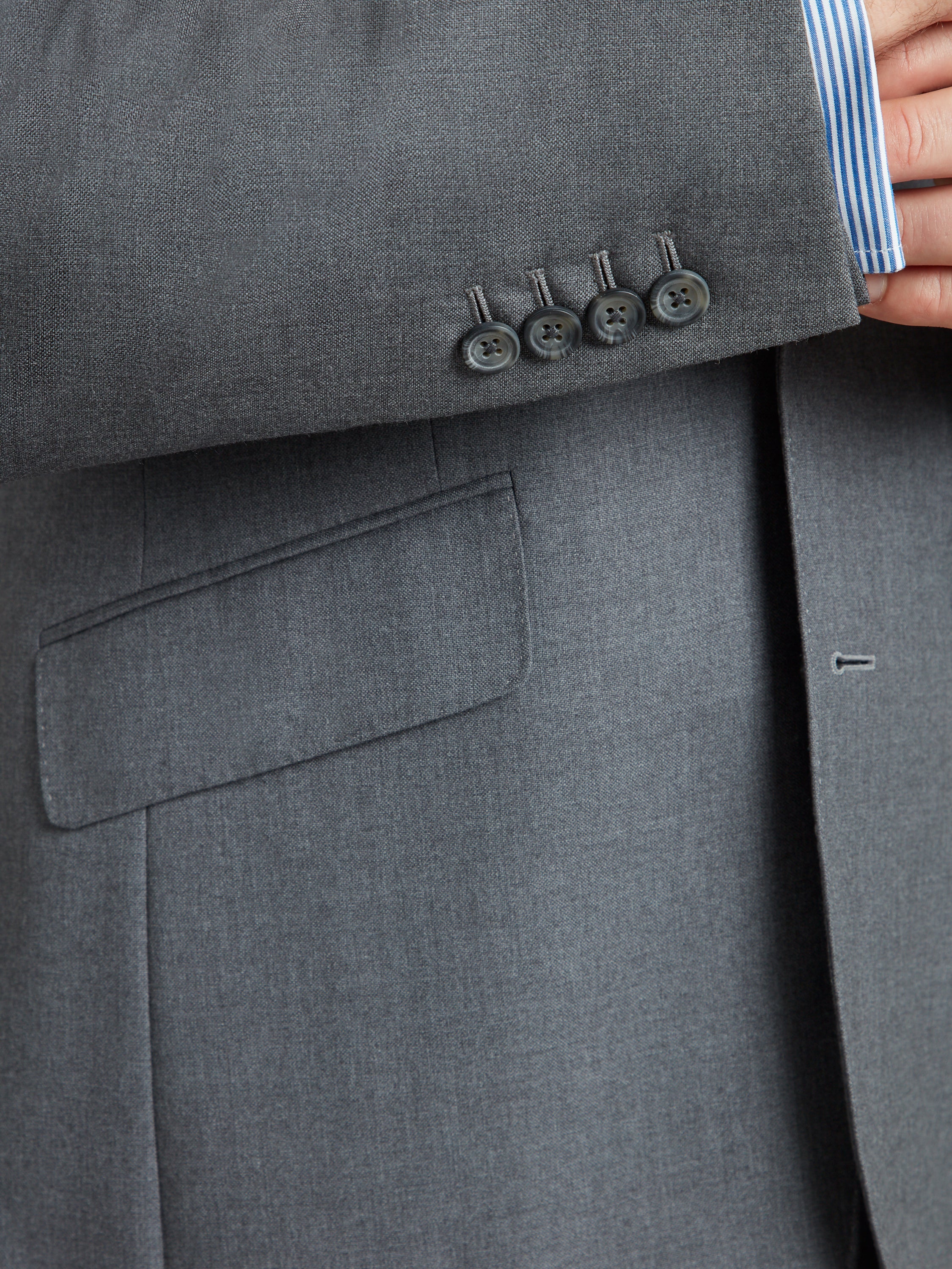 Sloane Suit Super 100's Wool - Plain Grey