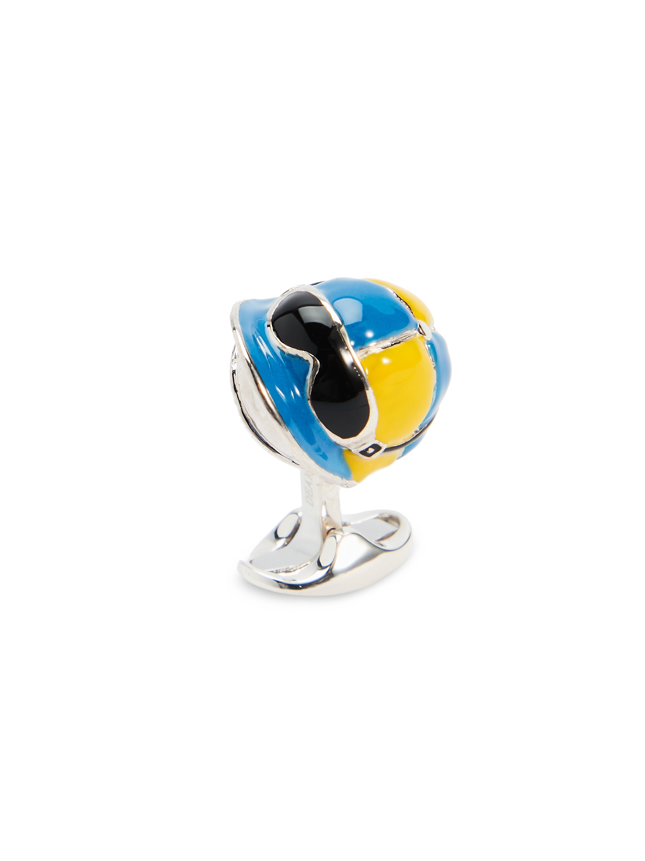 Jockey Cap Cufflink - Yellow & Blue