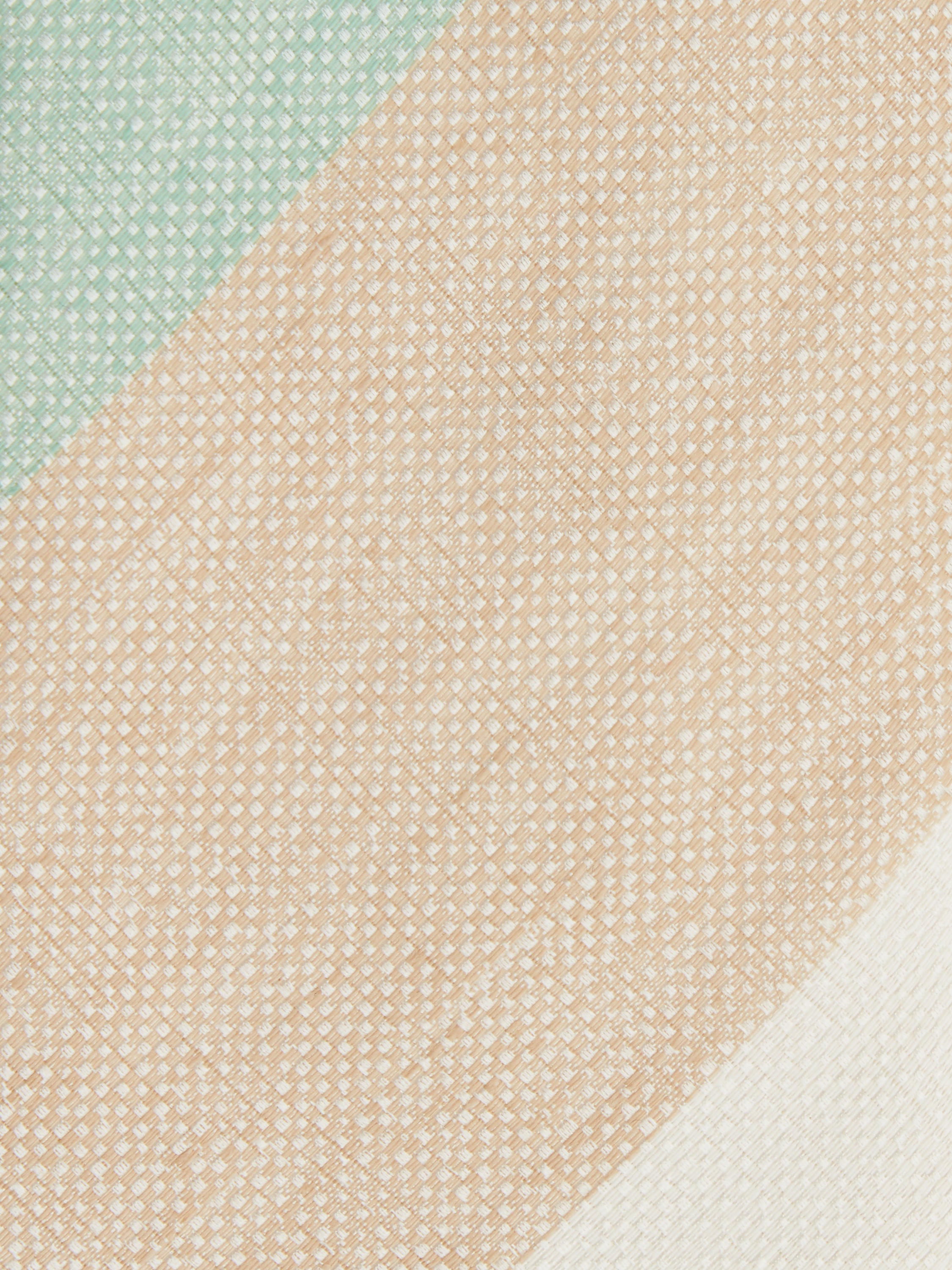 Silk and Linen Block Stripe Tie - Green