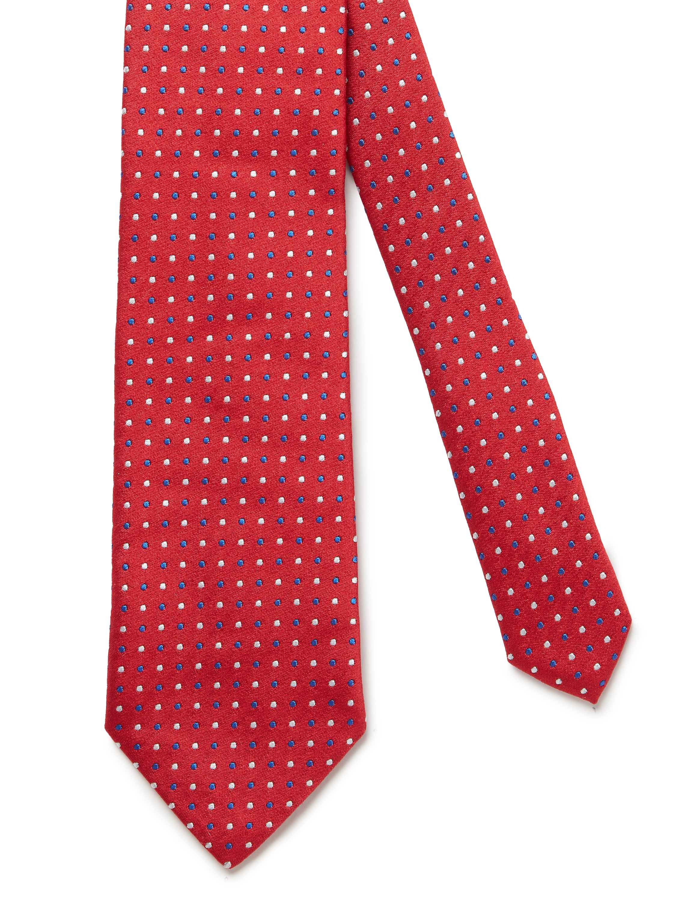 Italian Silk Multi Spot Tie - Red