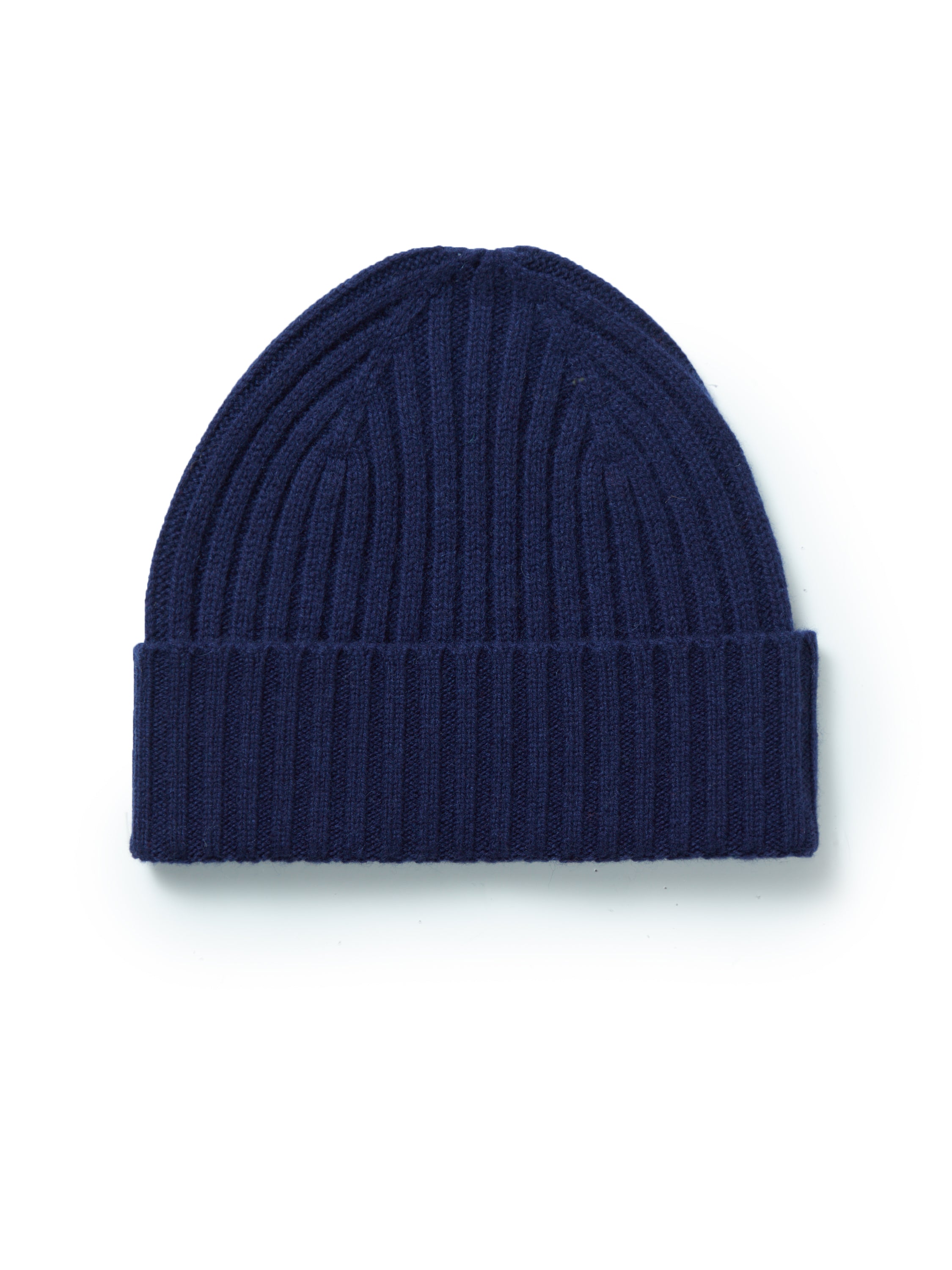 Wool Beanie Hat - Navy