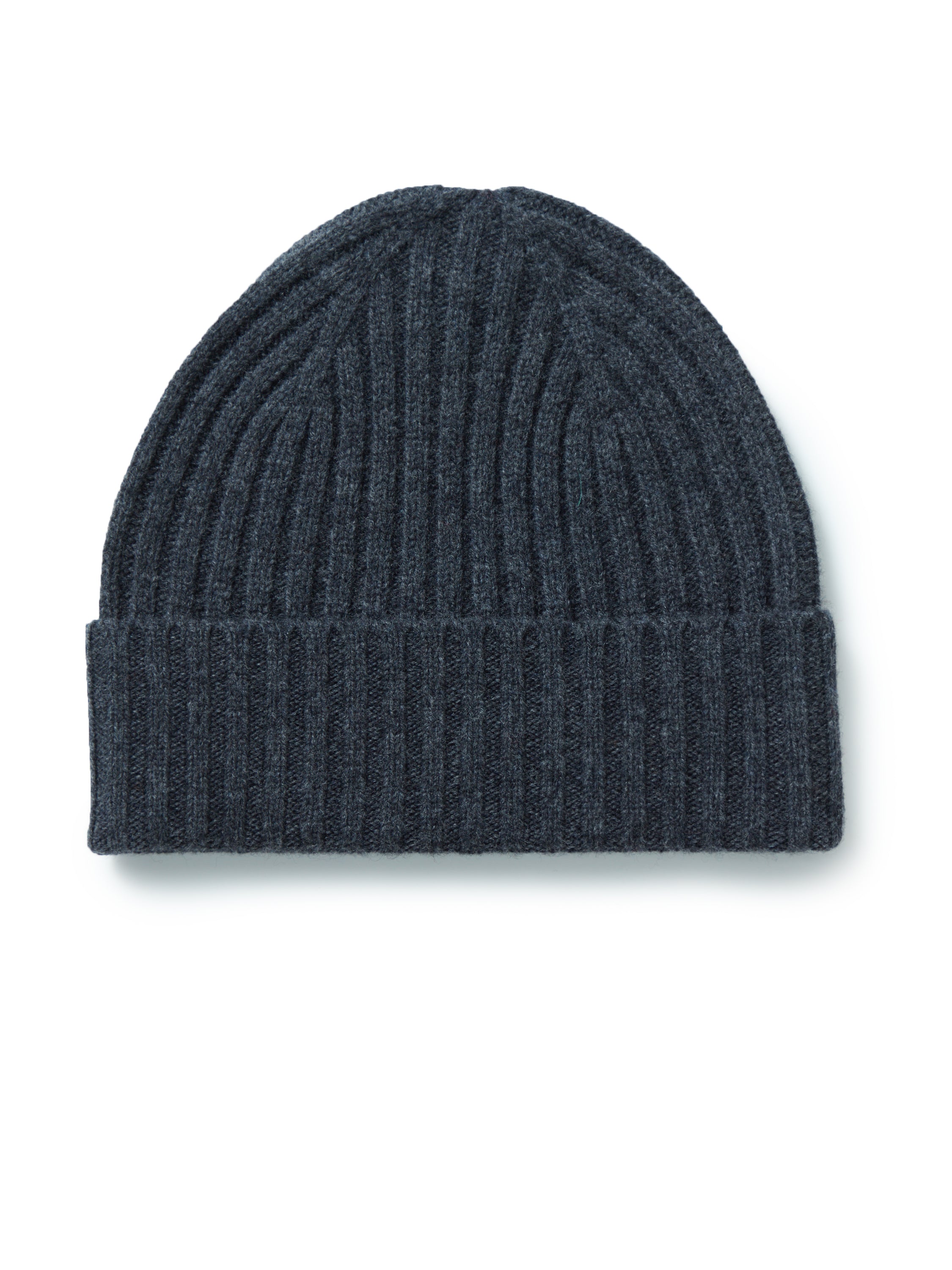 Wool Beanie Hat - Charcoal