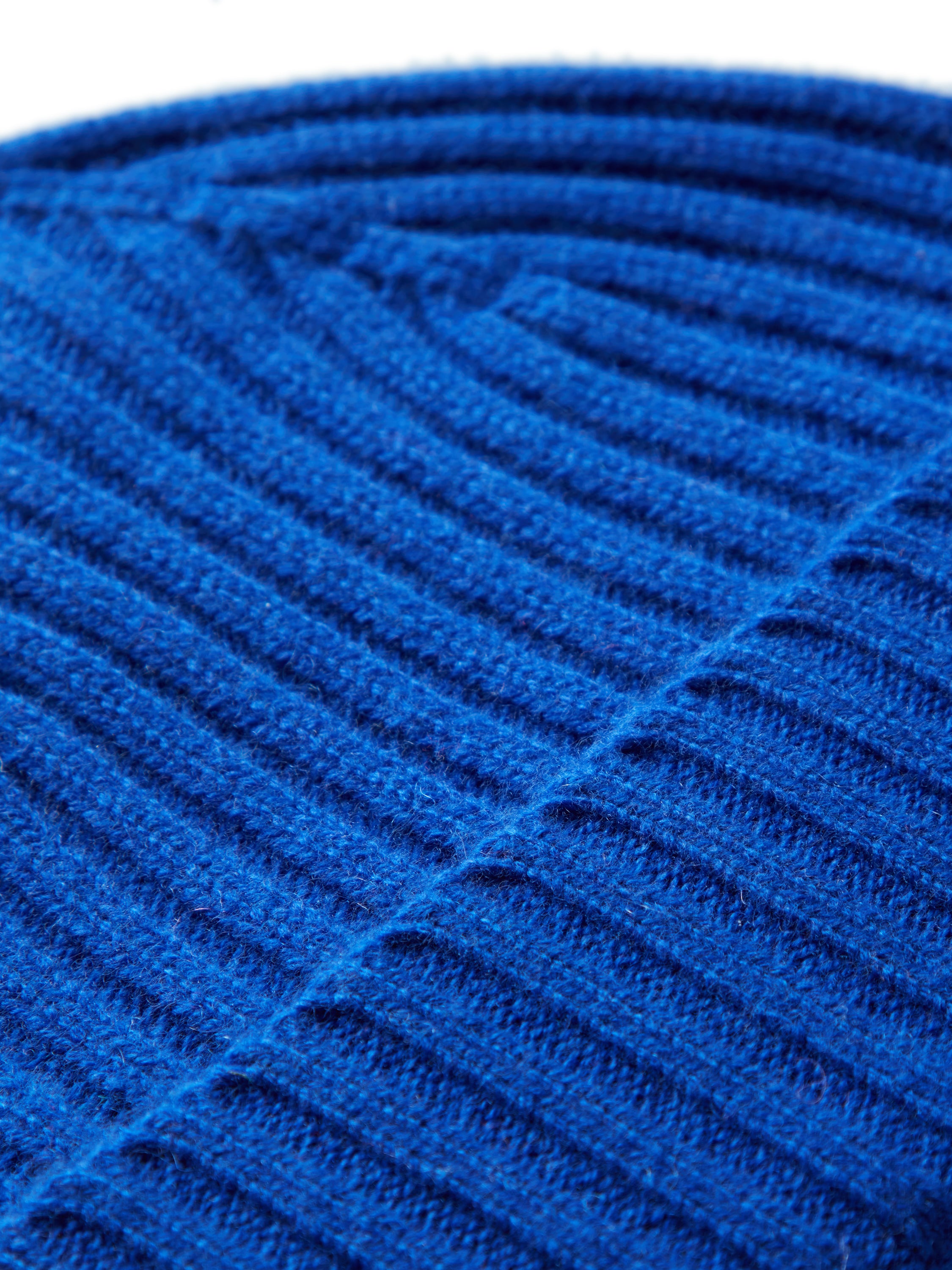 Wool Beanie Hat - Royal Blue