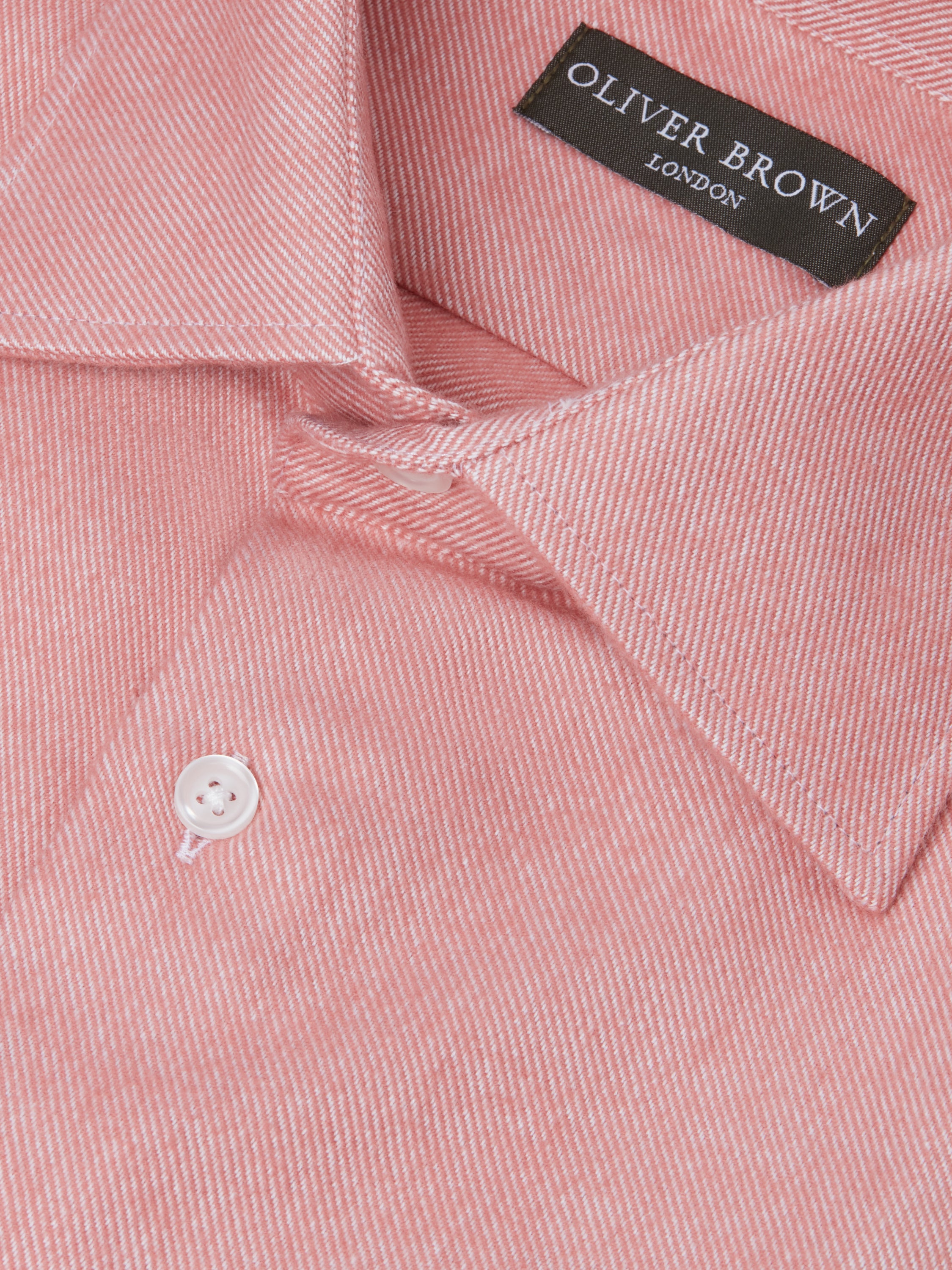 Amalfi Brushed Cotton Shirt - Coral