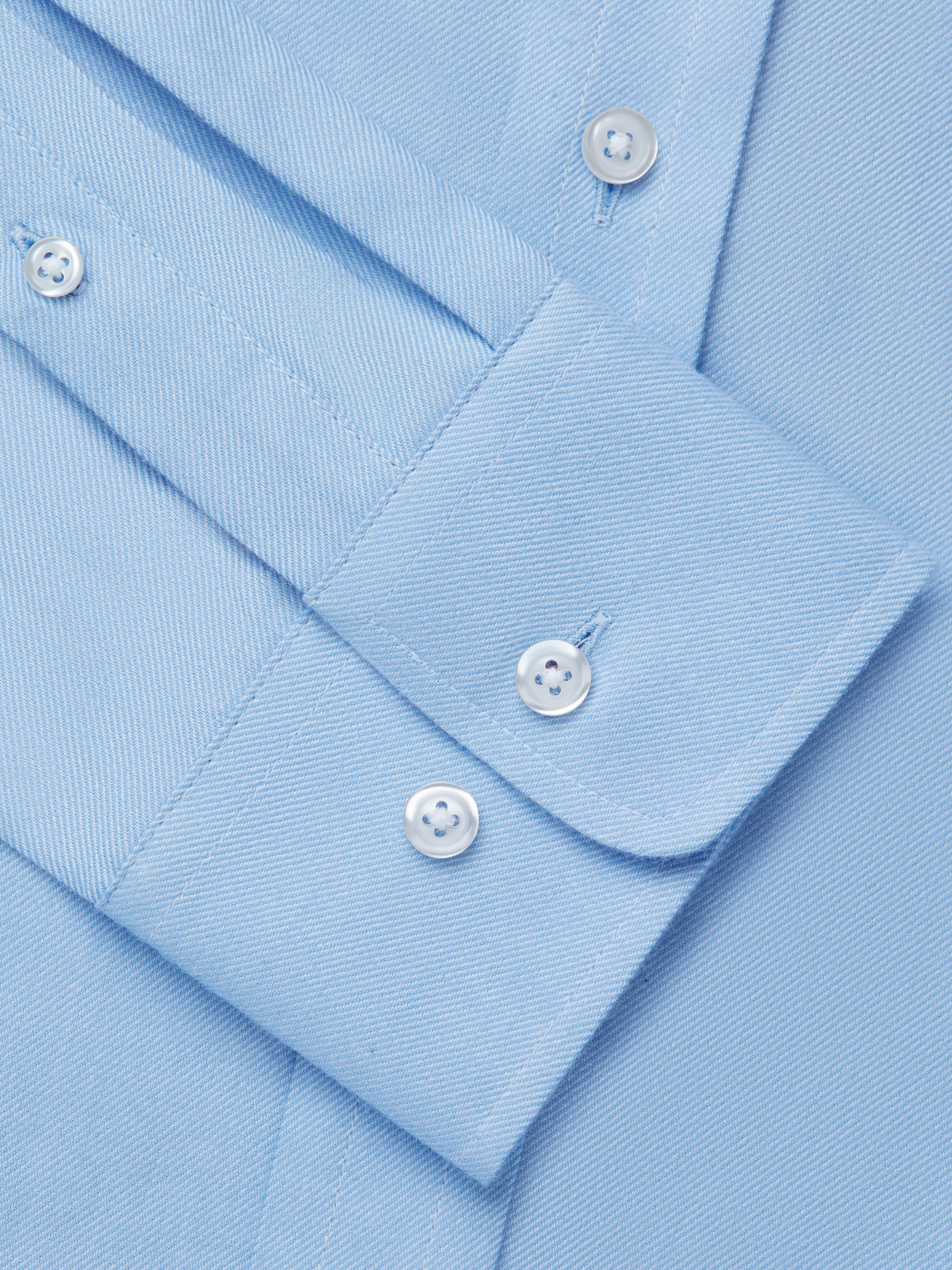 Regenerative Brushed Cotton Shirt - Pale Blue