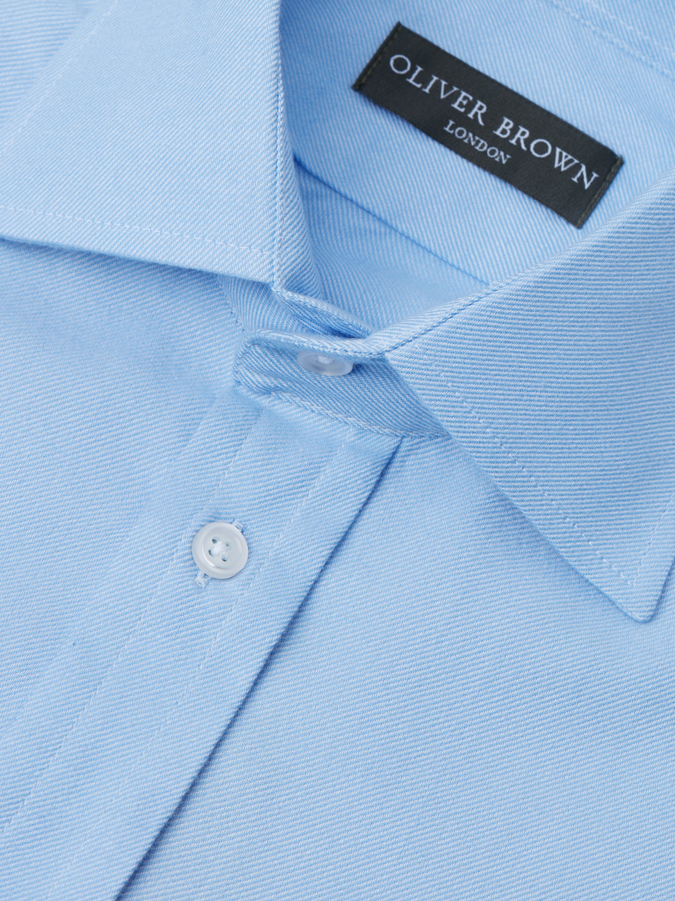 Regenerative Brushed Cotton Shirt - Pale Blue