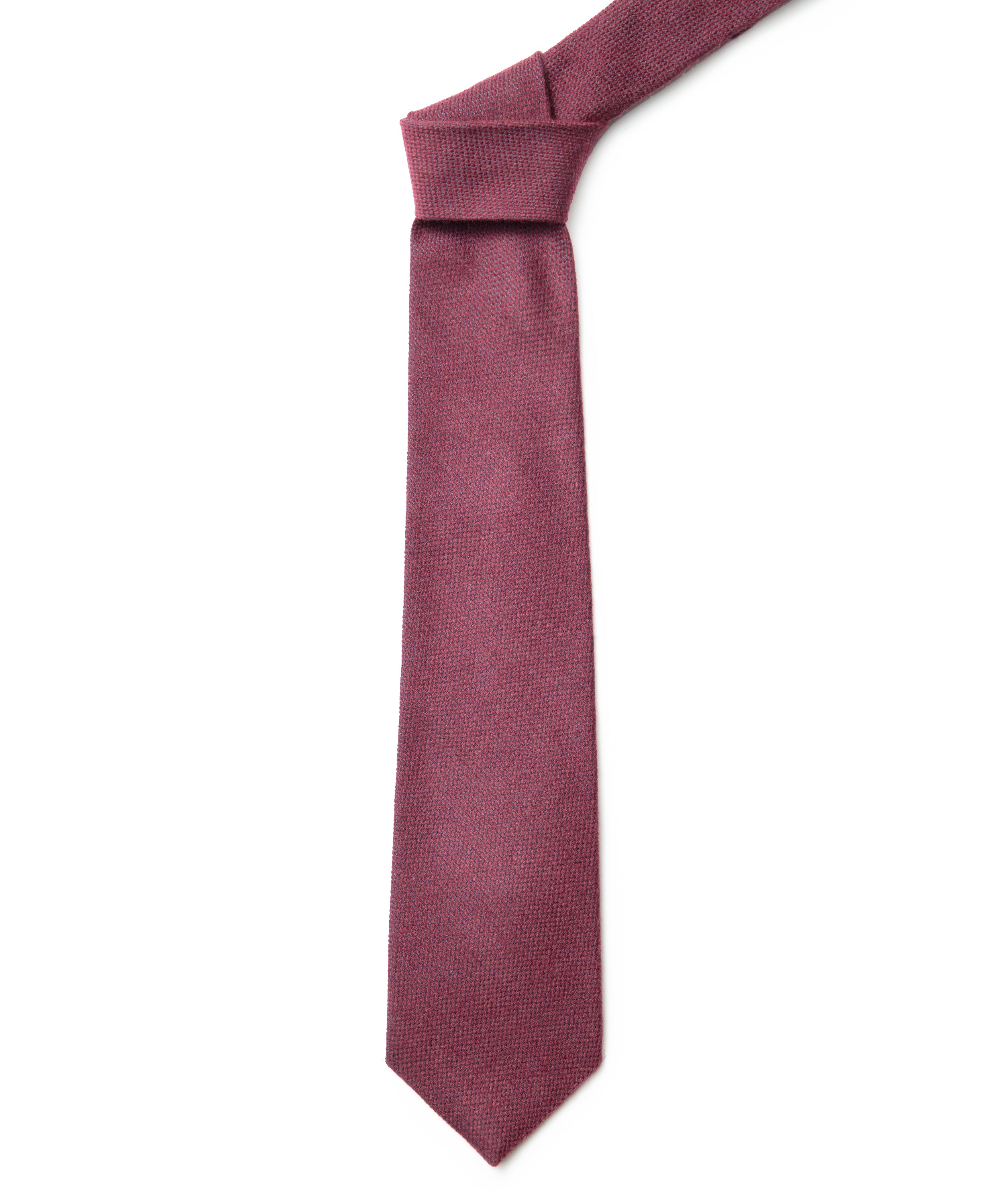 Plain Cashmere Tie - Wine