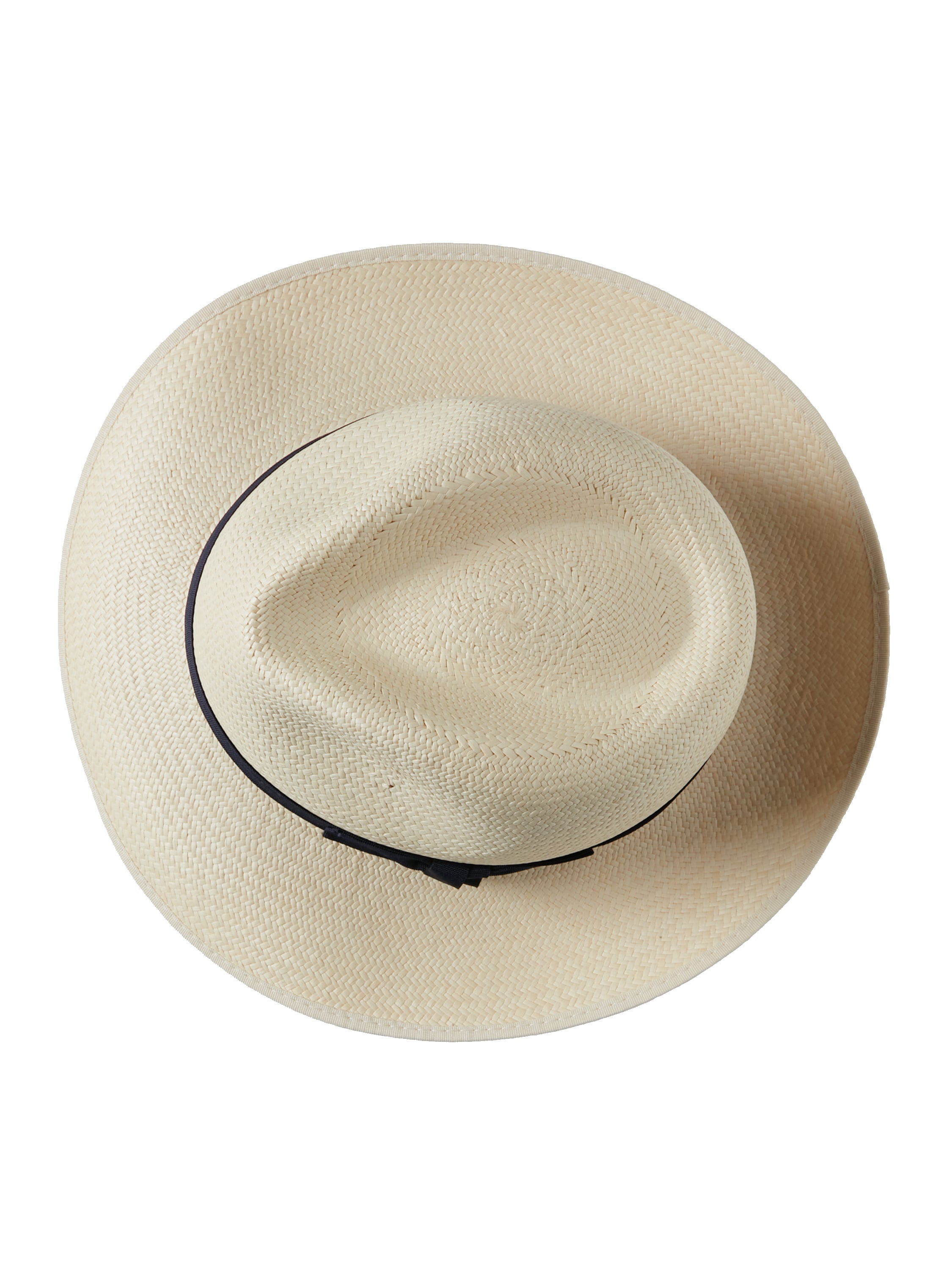 Panama Hat Semi Down Brim - Navy Band