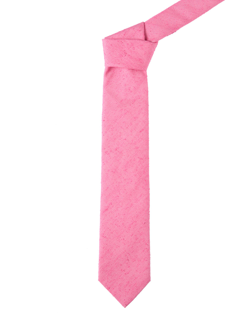 English Silk Shantung Tie - Pink