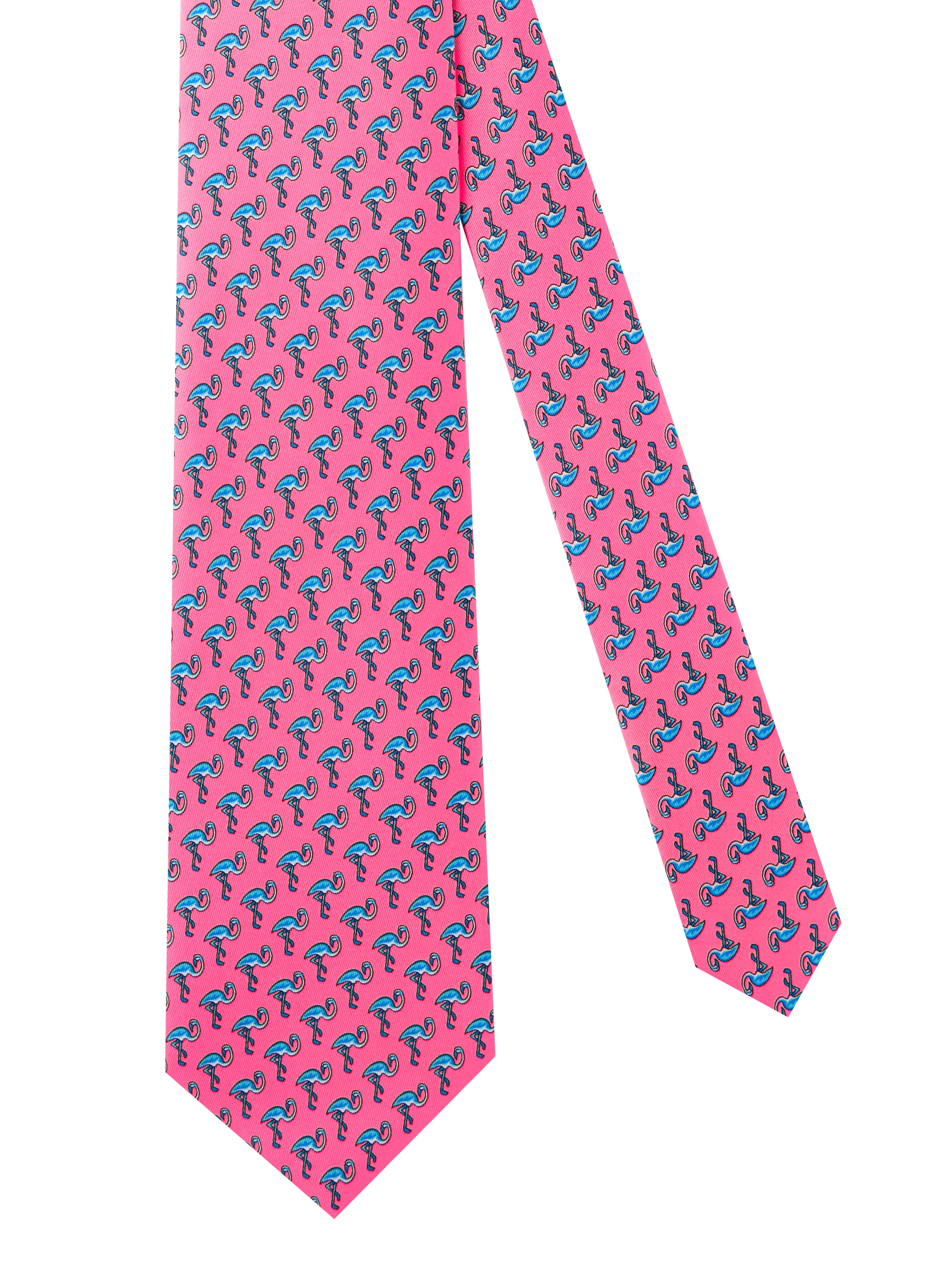 Flamingo Silk Tie - Pale Pink