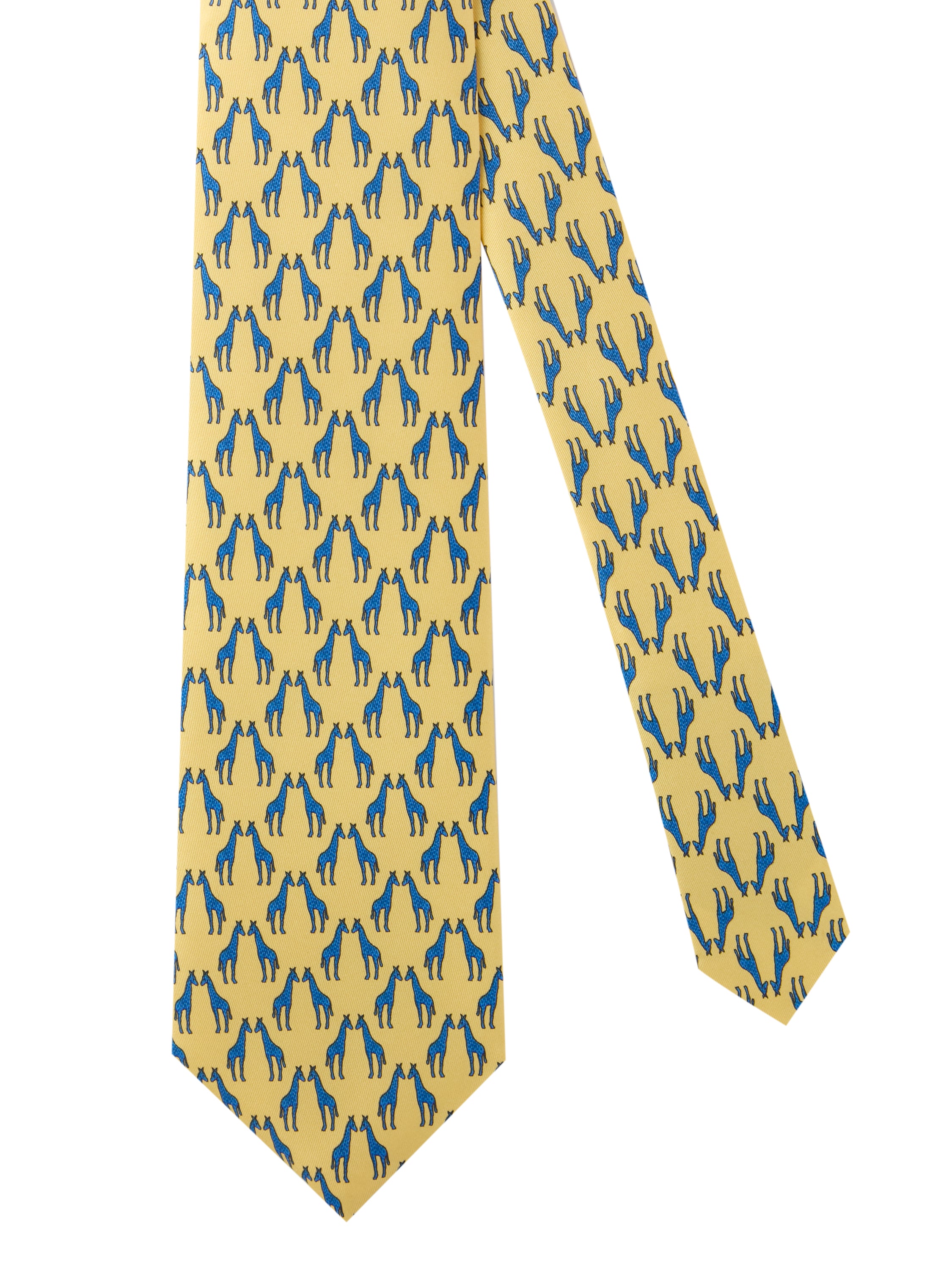 Giraffe Silk Tie - Yellow