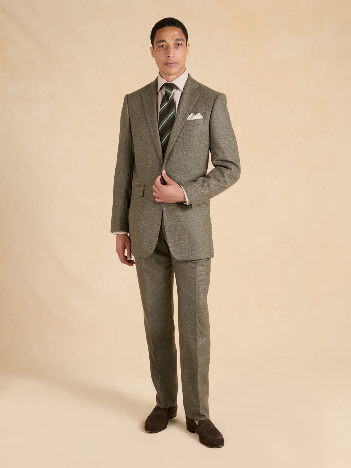 Eaton Jacket Cashmere Blend - Sage Marl Tweed