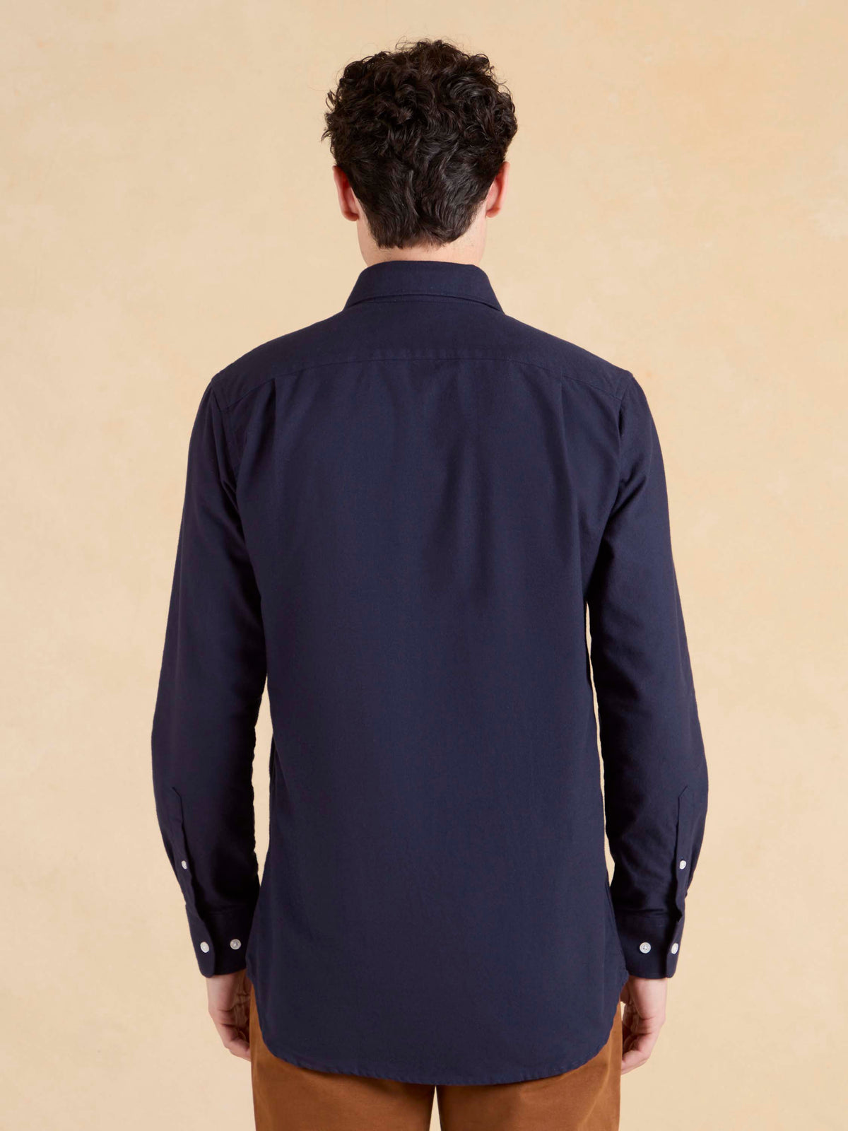 Sloane Shirt - Navy Ultra Soft Brushed Cotton