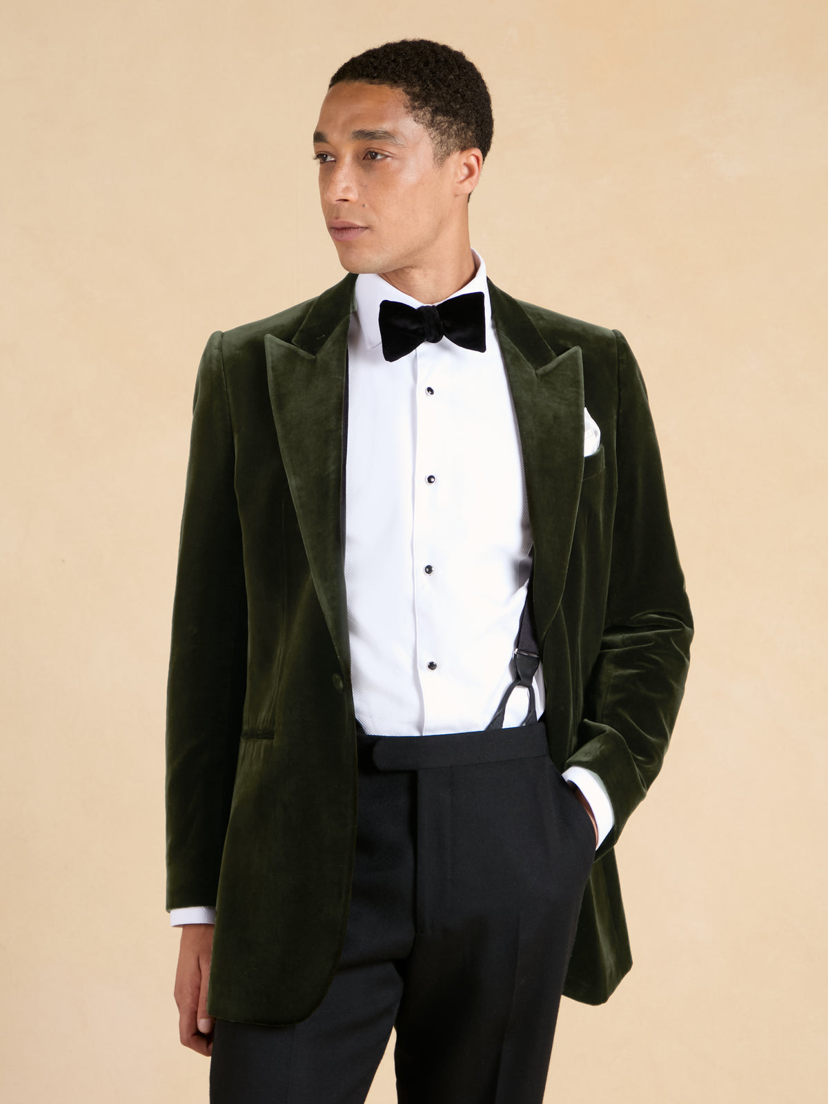 Carlyle Jacket - Olive Cotton Velvet