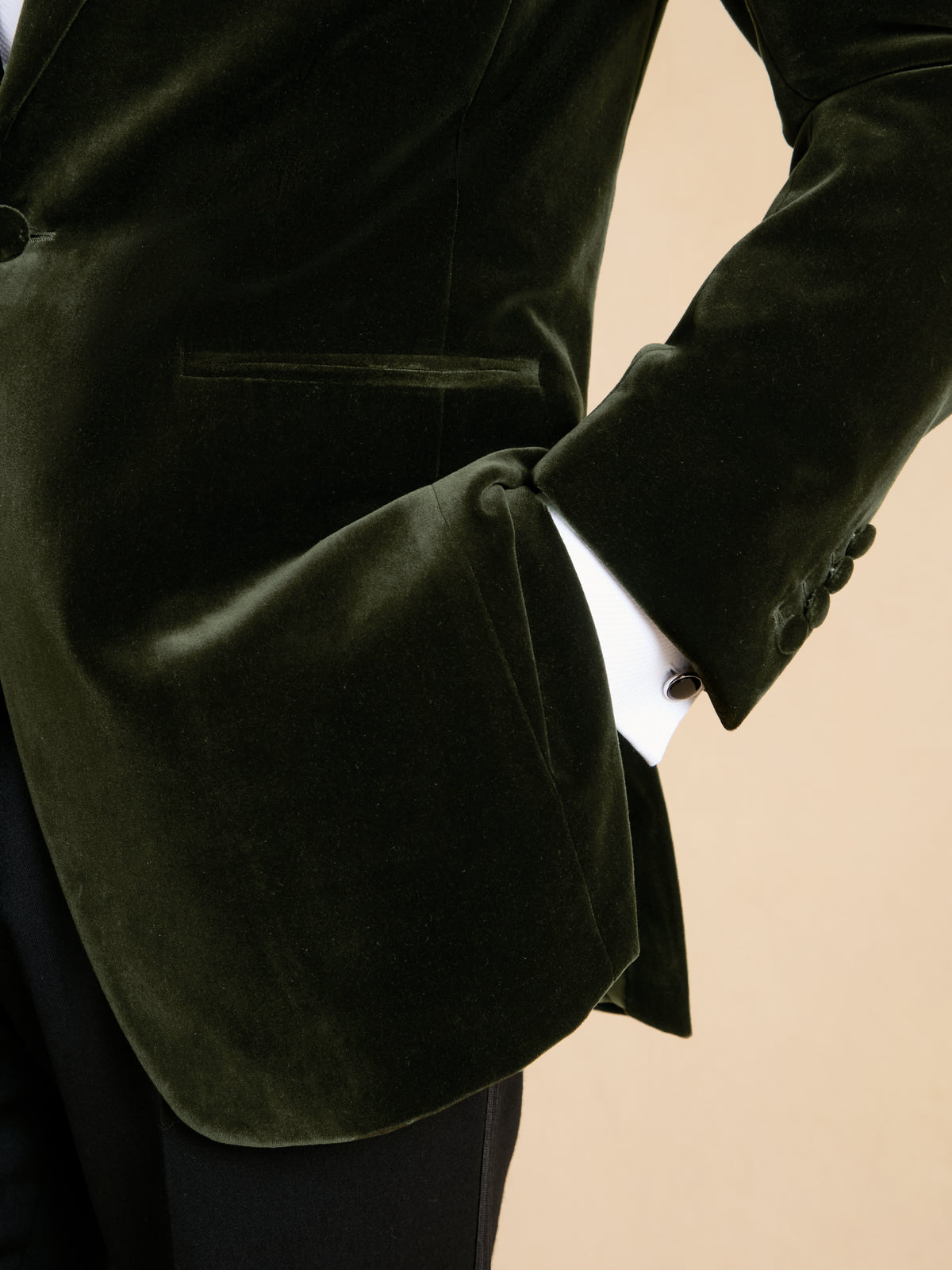 Carlyle Jacket - Olive Cotton Velvet