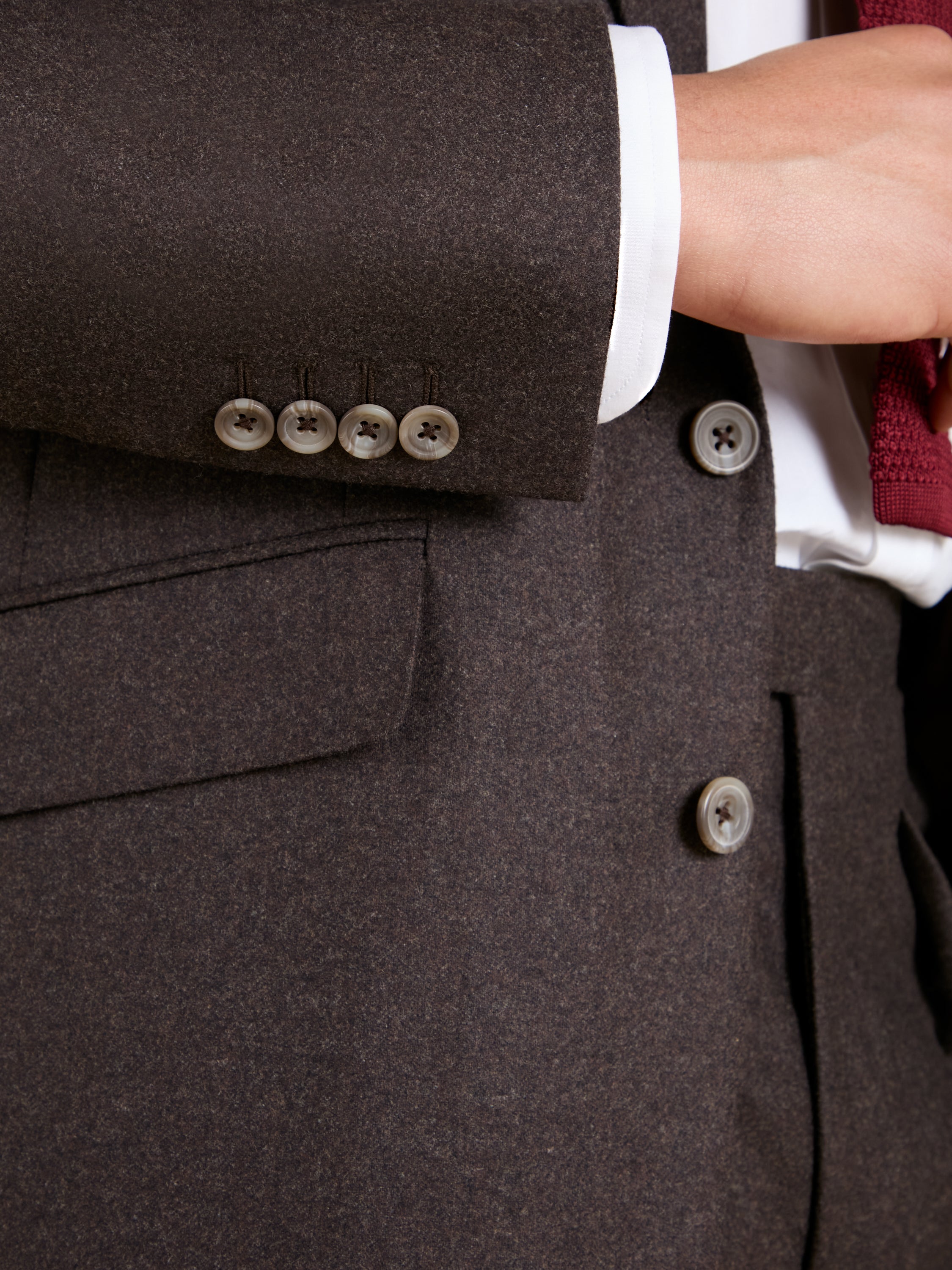 Eaton Jacket - Brown Italian Flannel Wool