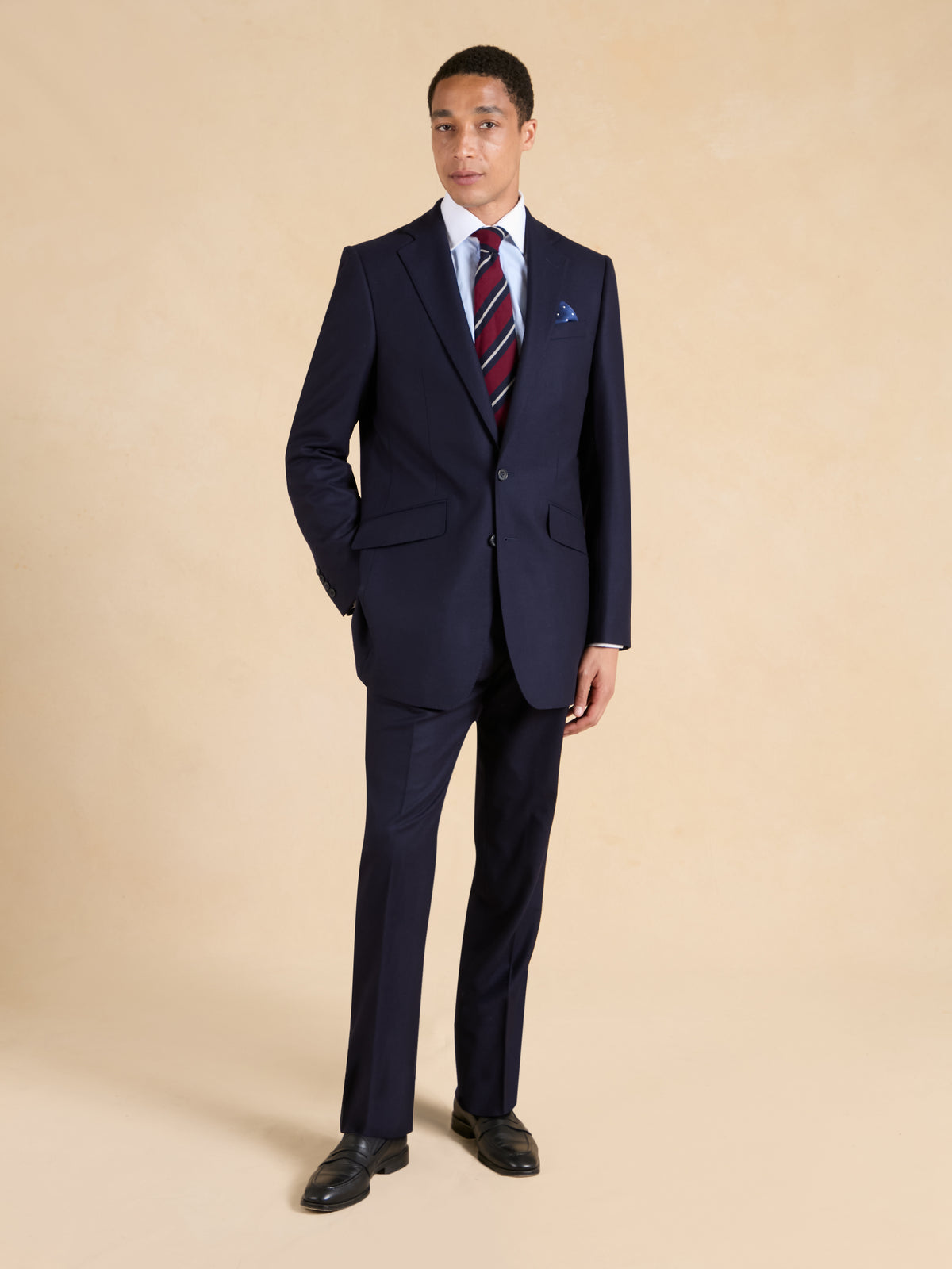 Eaton Suit - Ink Blue Cashmere and Wool Blend
