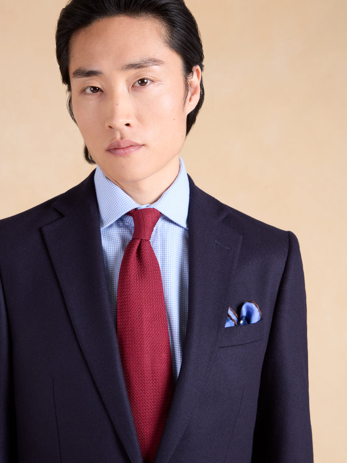 Eaton Suit - Navy Cashmere and Wool Blend