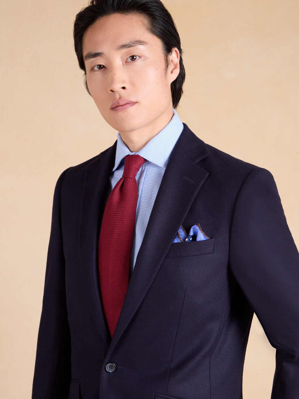 Eaton Suit - Navy Cashmere and Wool Blend