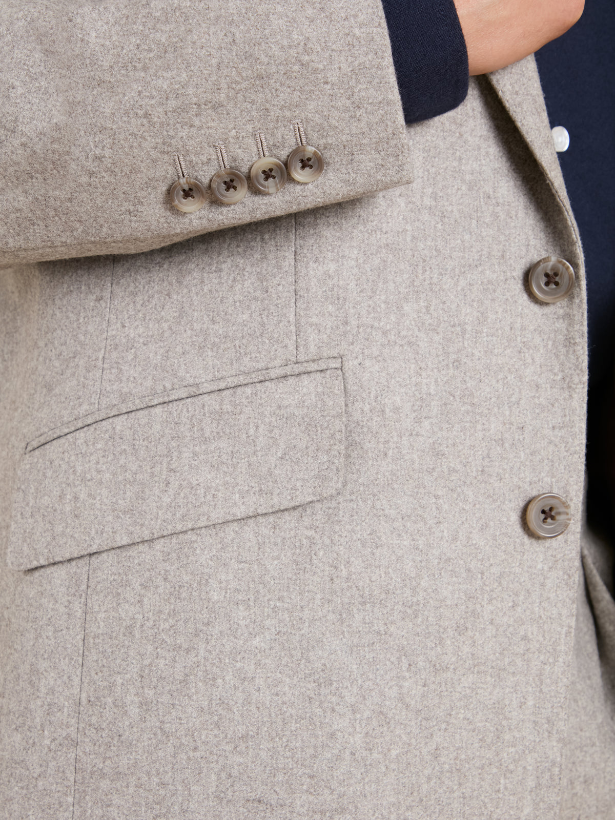 Eaton Jacket - Taupe Italian Flannel Wool