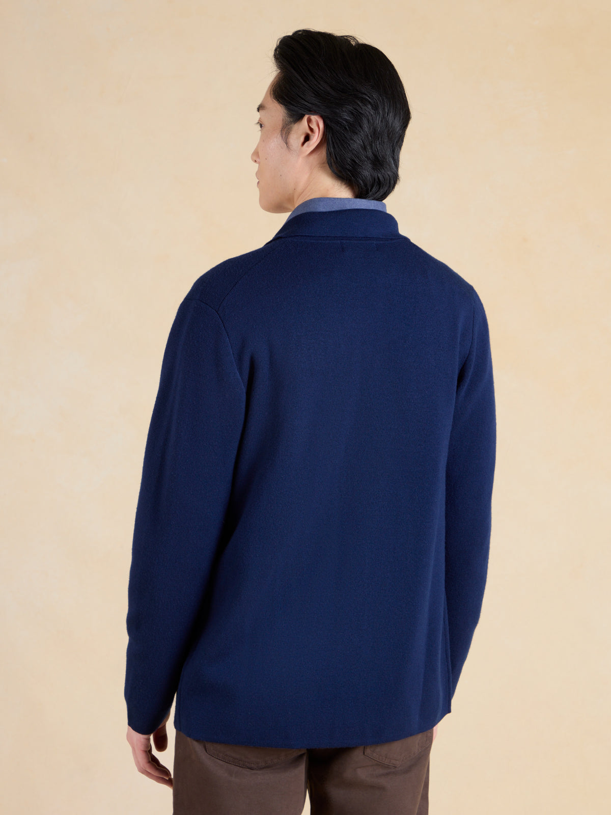 Montrose Knitted Blazer – Navy Merino Wool