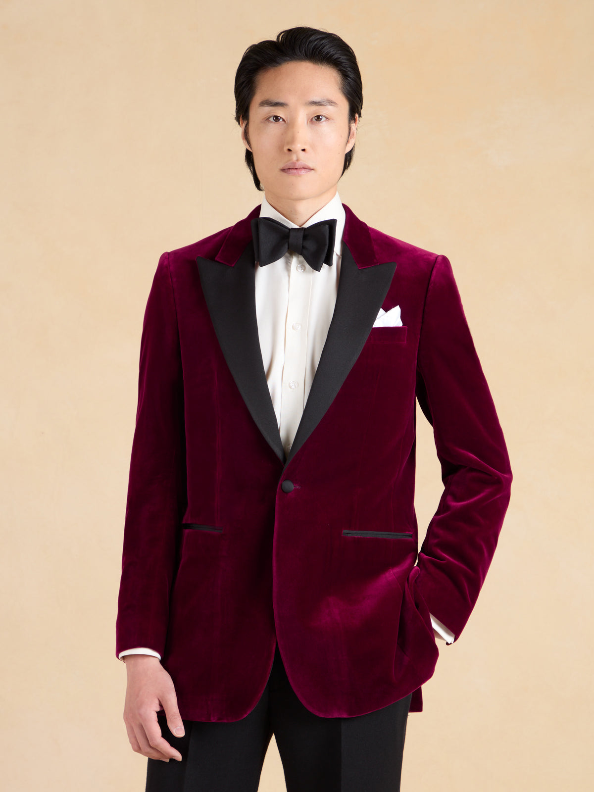 Carlyle Jacket – Ruby Red Cotton Velvet