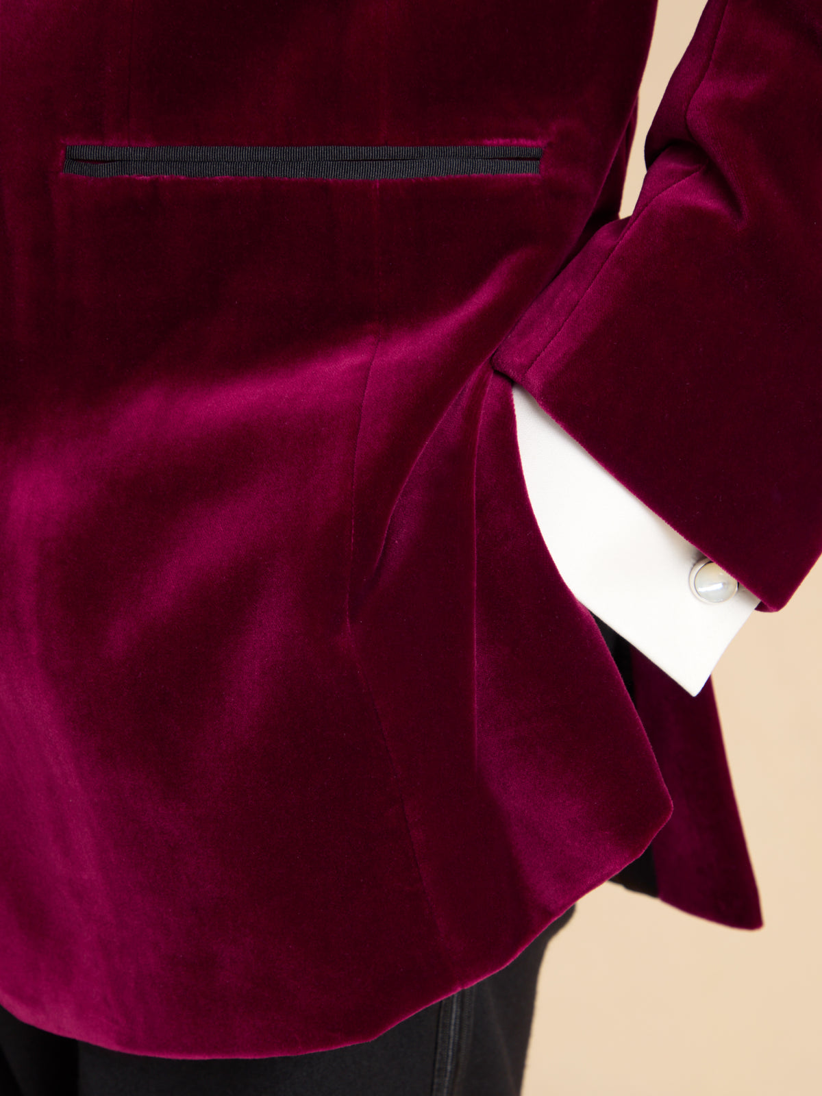 Carlyle Jacket – Ruby Red Cotton Velvet