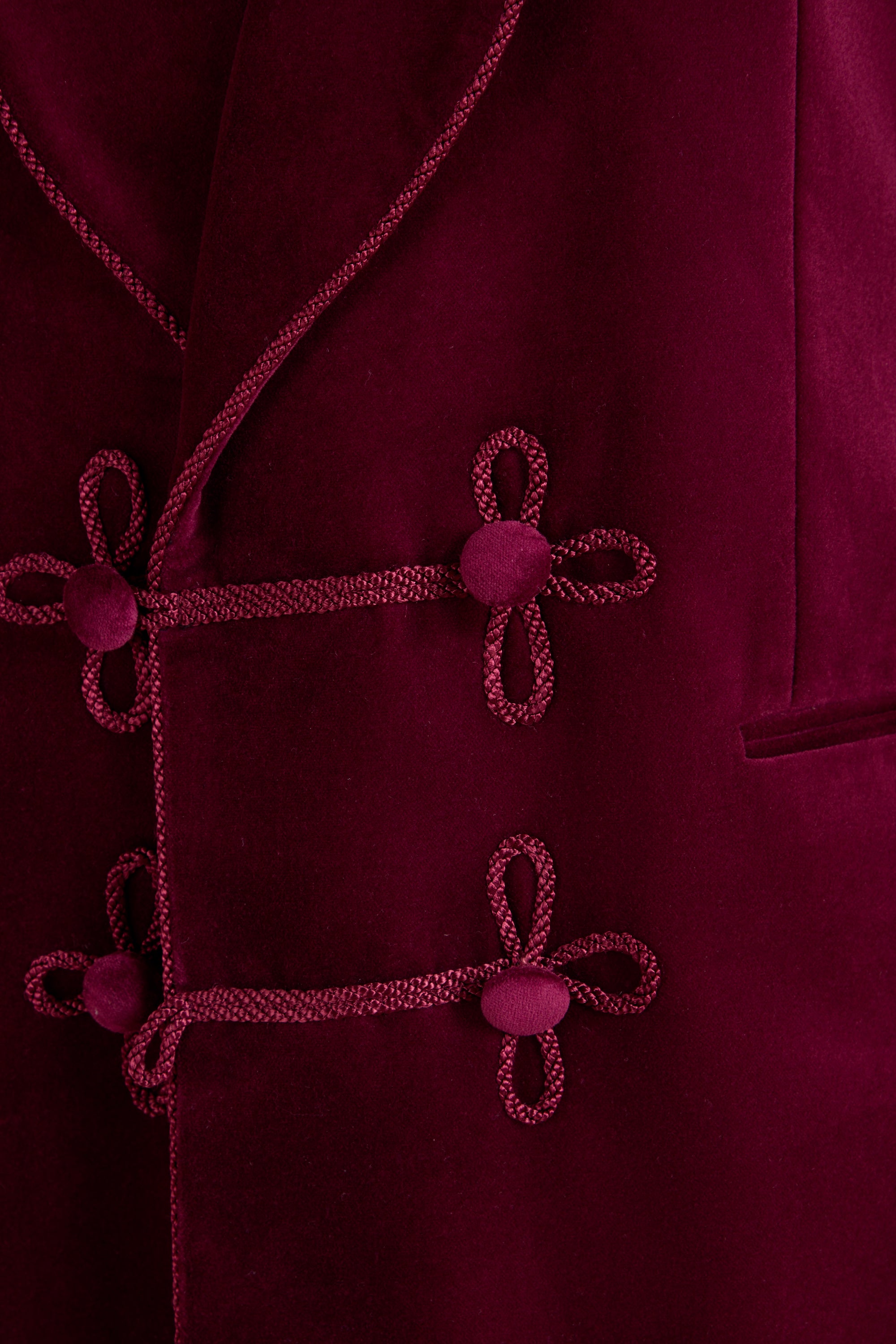 Caversham Smoking Jacket - Burgundy Velvet