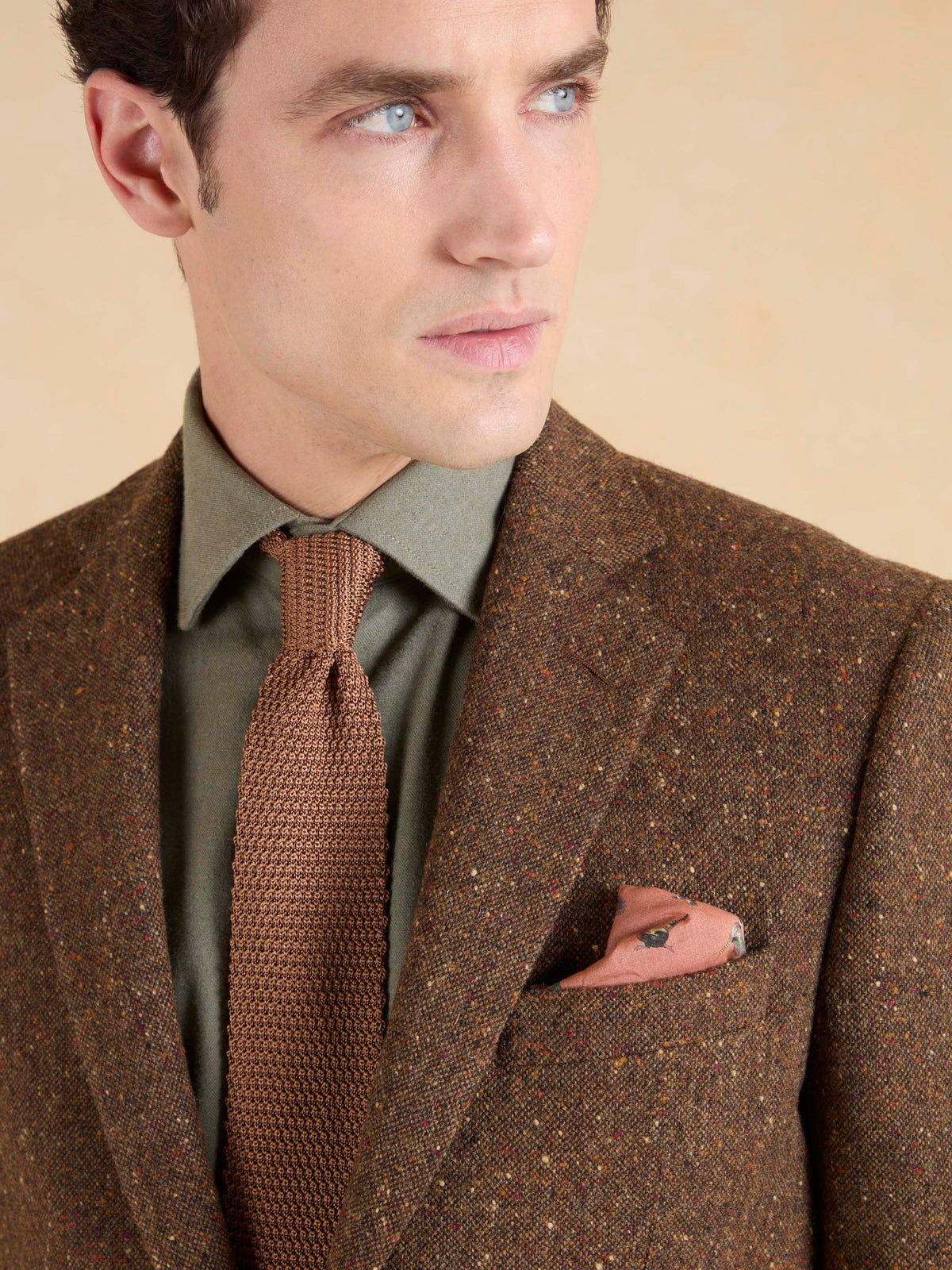Eaton Jacket - Brown Salt & Pepper Flecked Donegal Tweed