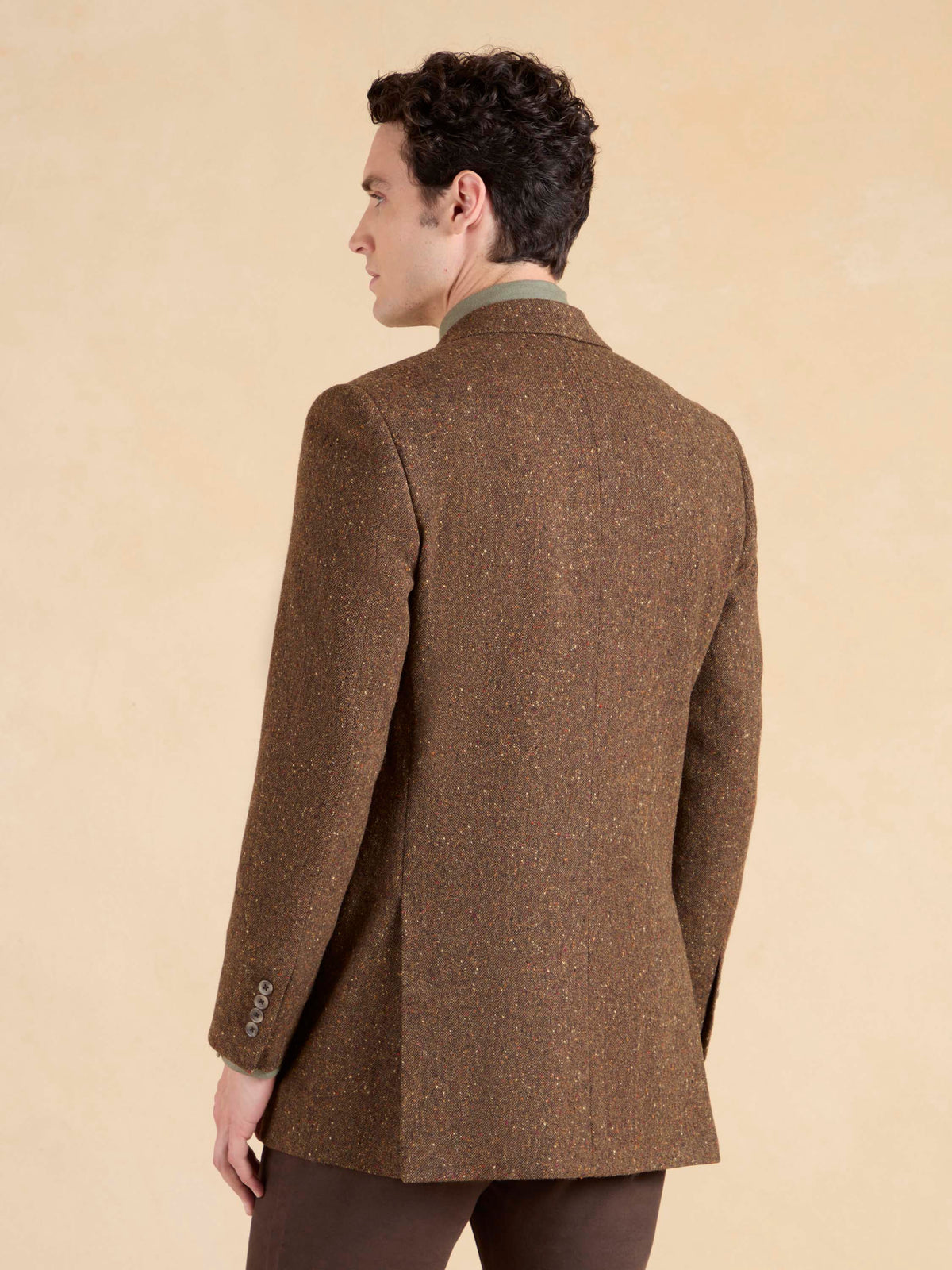 Eaton Jacket - Brown Salt & Pepper Flecked Donegal Tweed