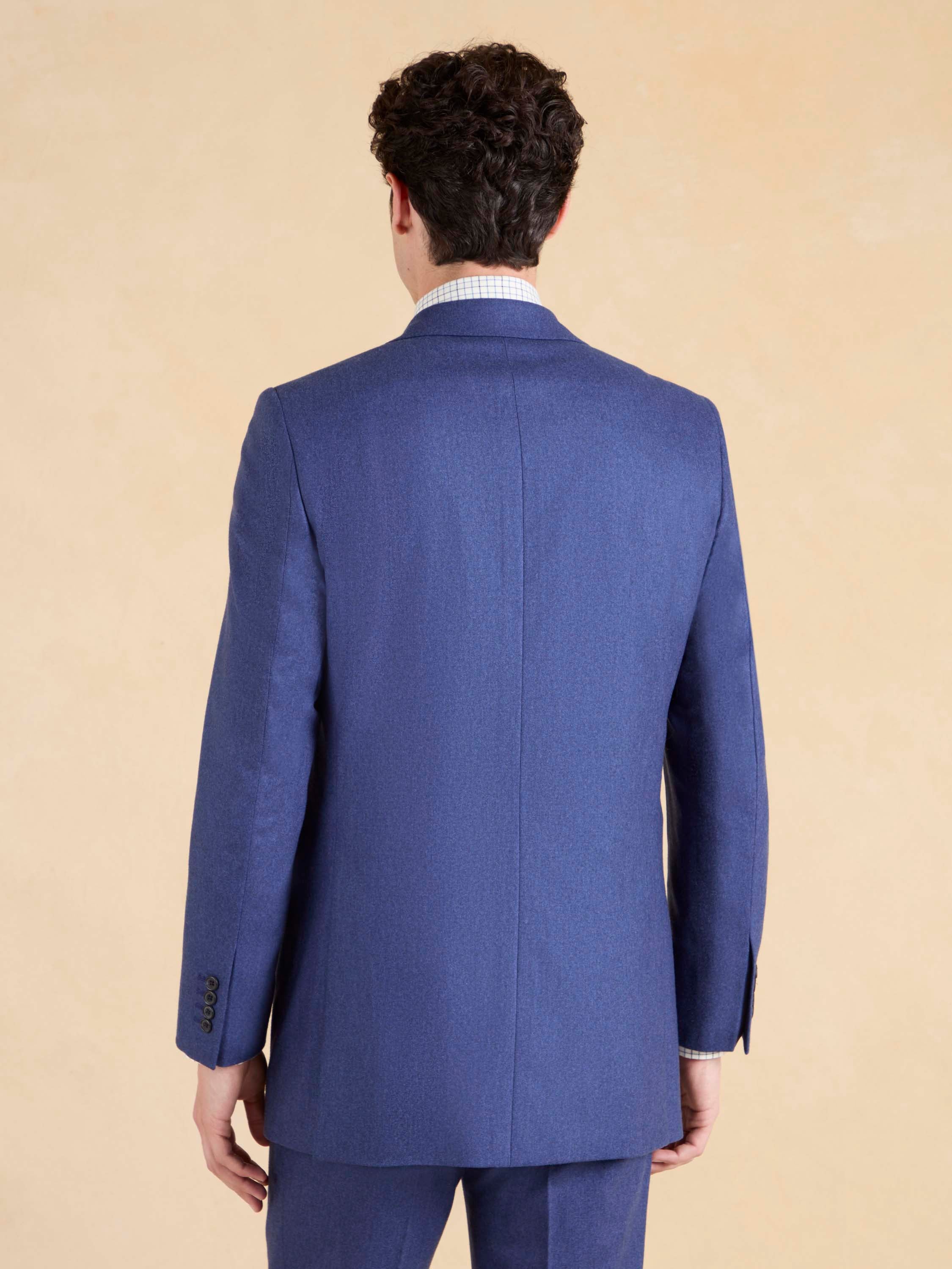 Eaton Jacket - Mid Blue Italian Flannel Wool