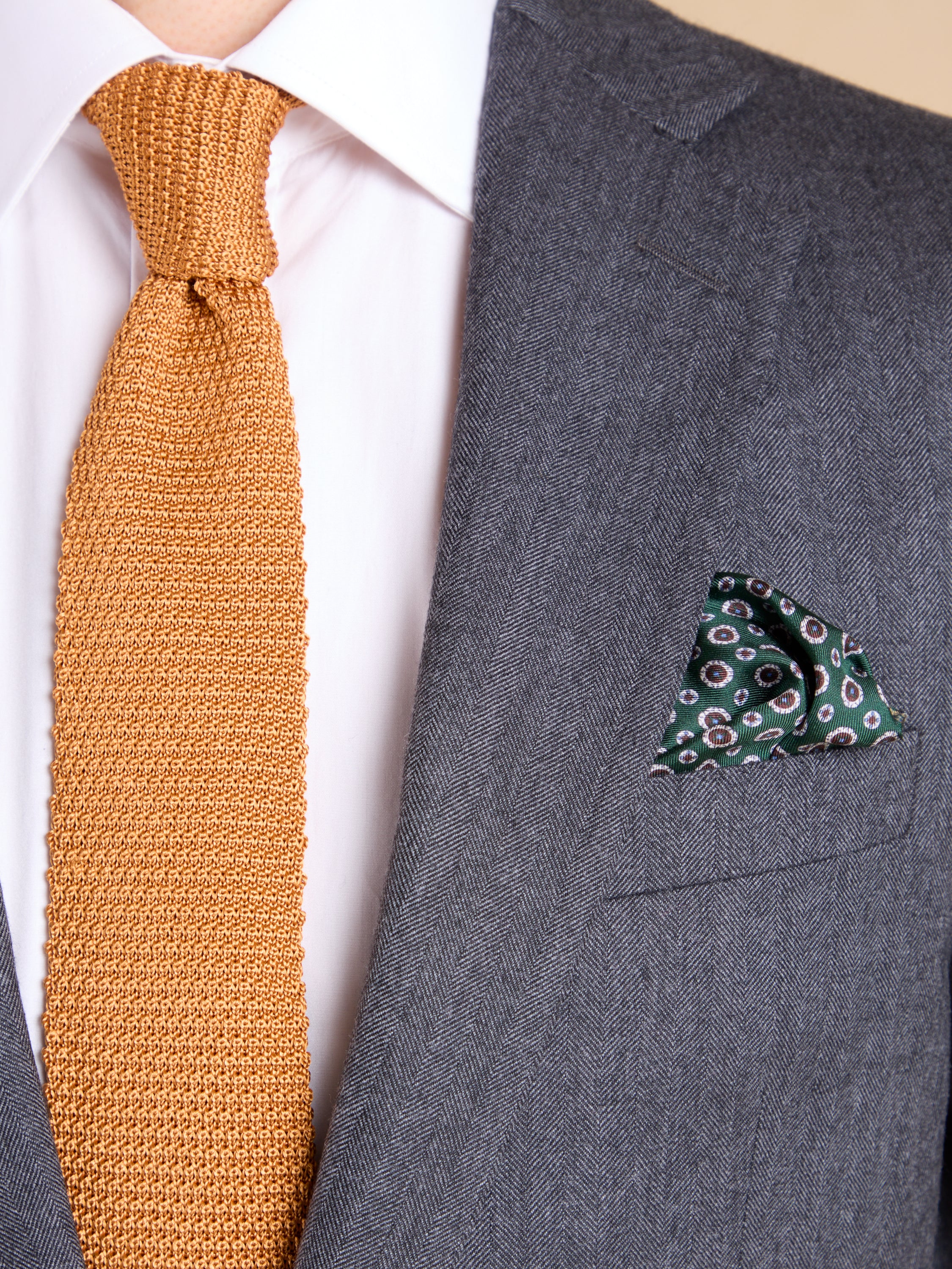 Eaton Classic Fit Suit - Grey Herringbone Wool | Men's Business