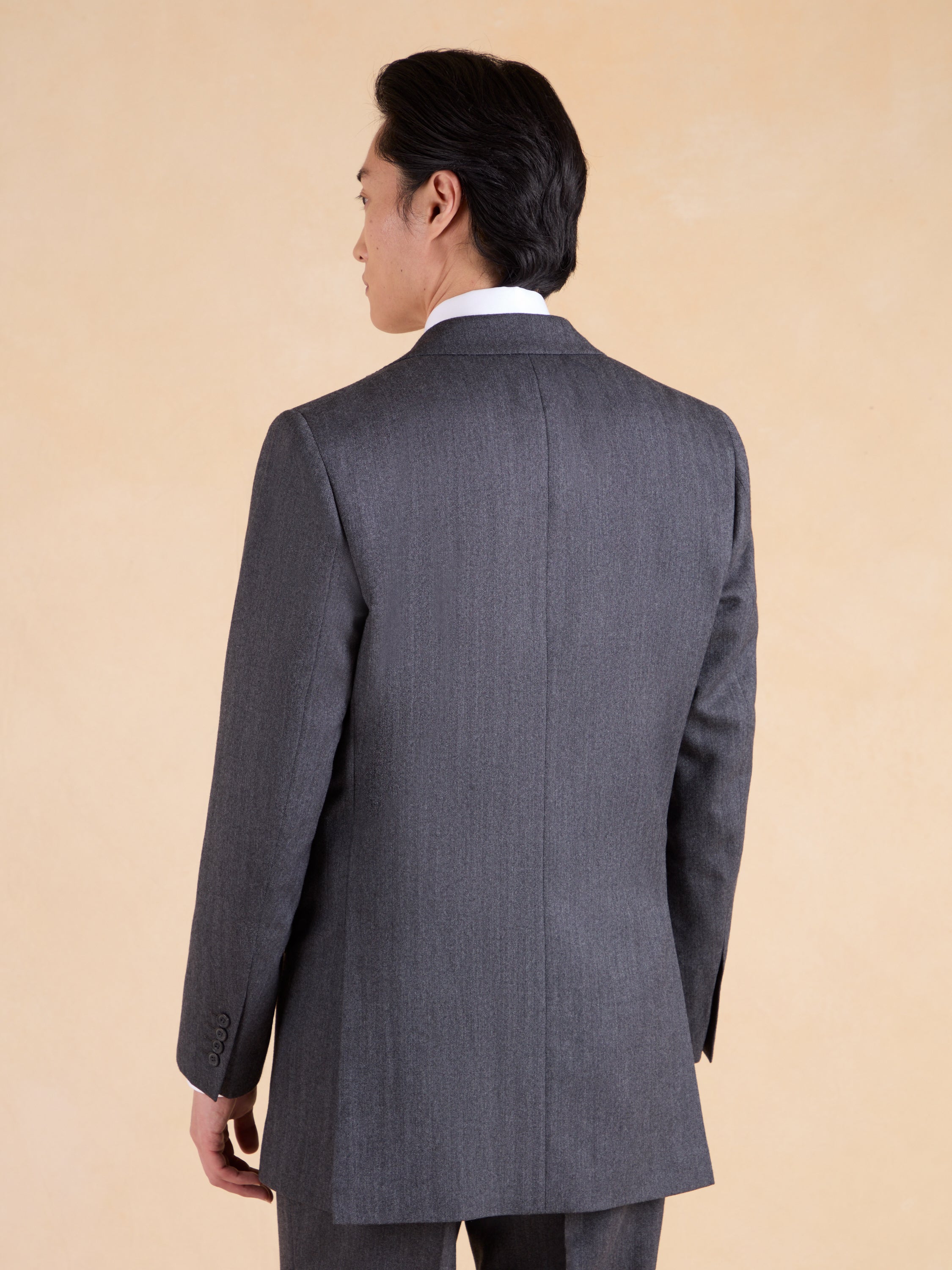 Eaton Classic Fit Suit - Grey Herringbone Wool