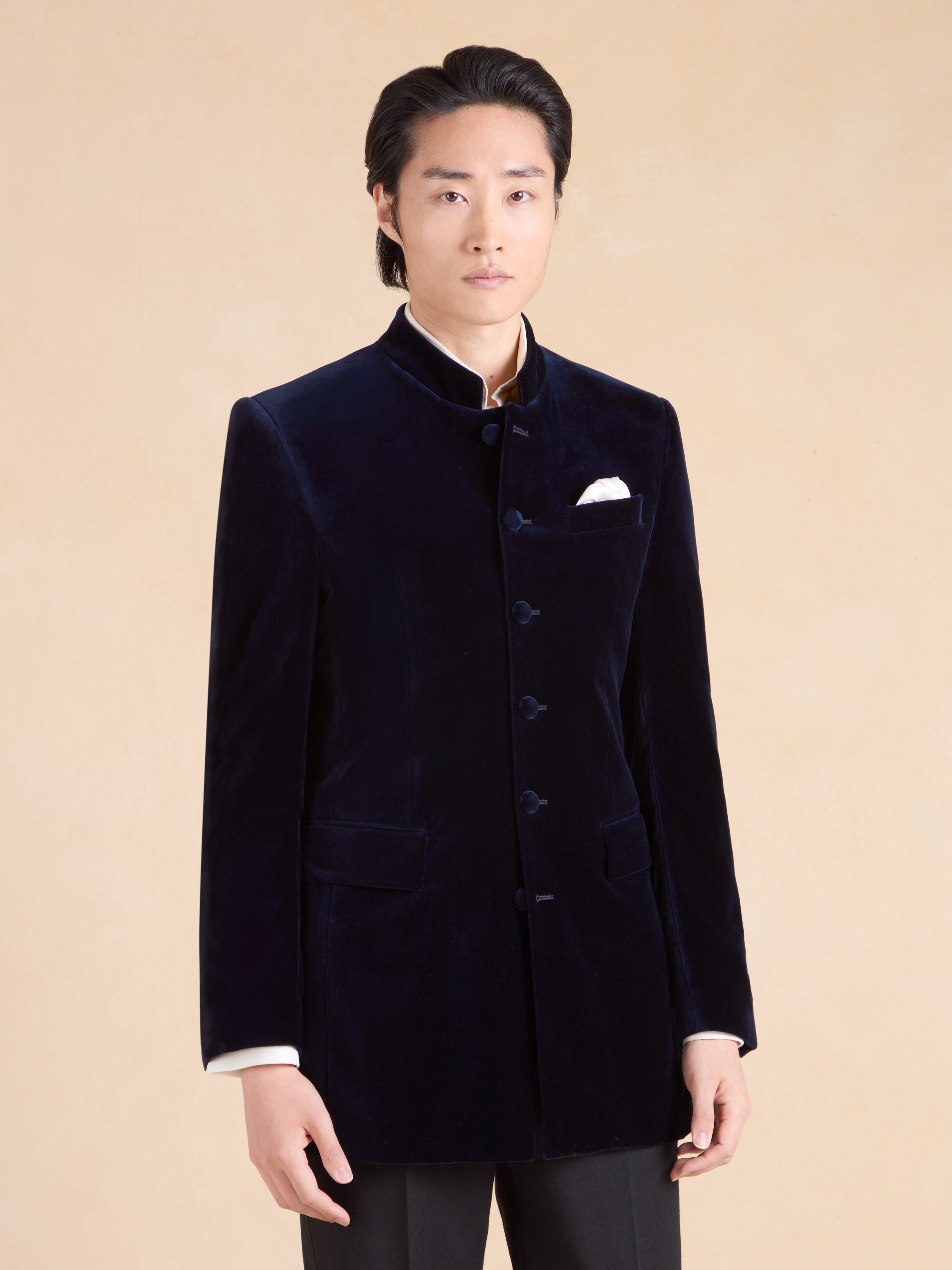 Ormonde Smoking Jacket - Navy Velvet