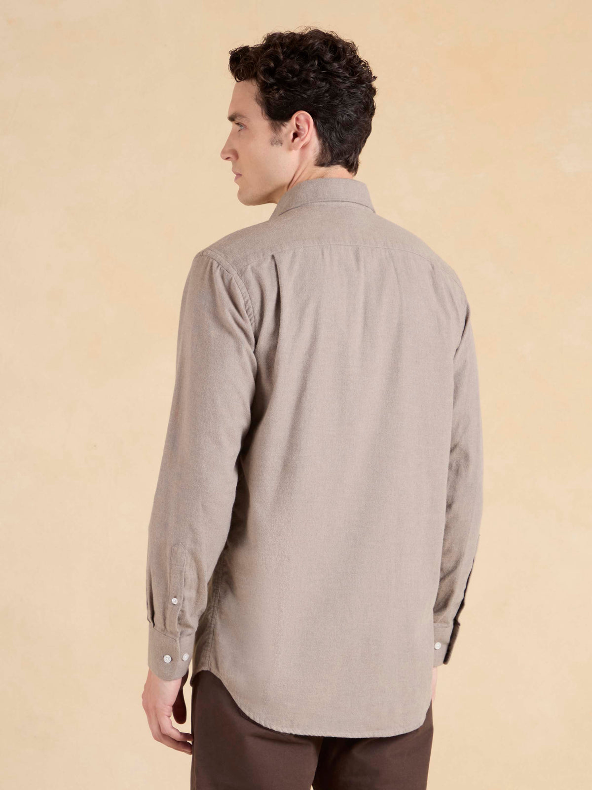 Sloane Shirt - Mink Ultra Soft Brushed Cotton