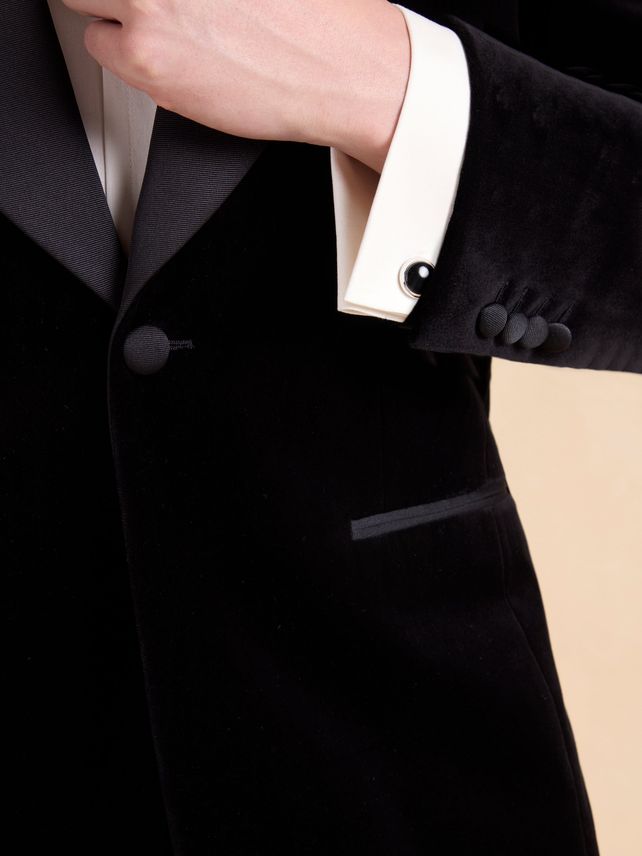 Carlyle Smoking Jacket - Black Velvet