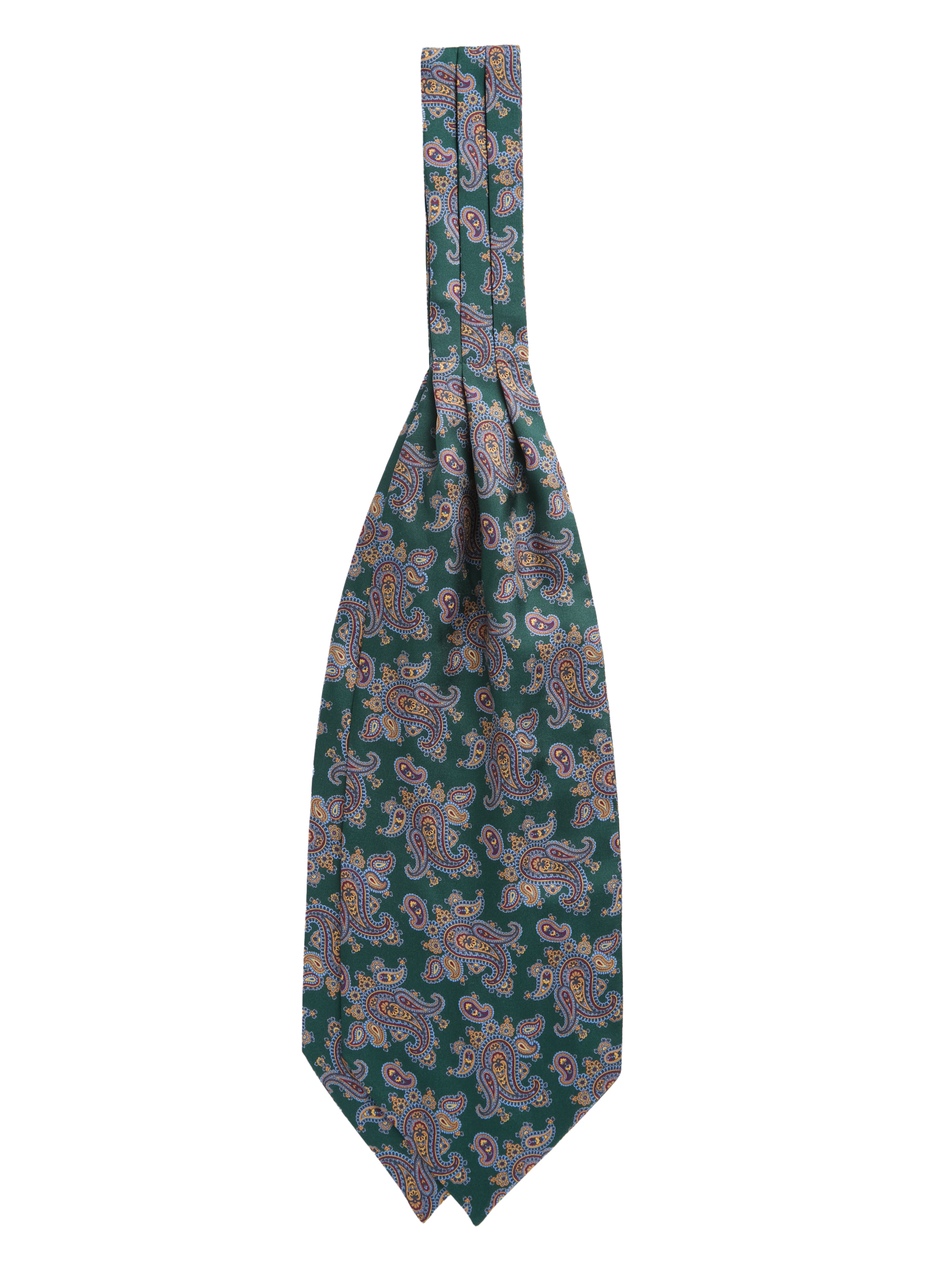 Silk Paisley Cravat - Green