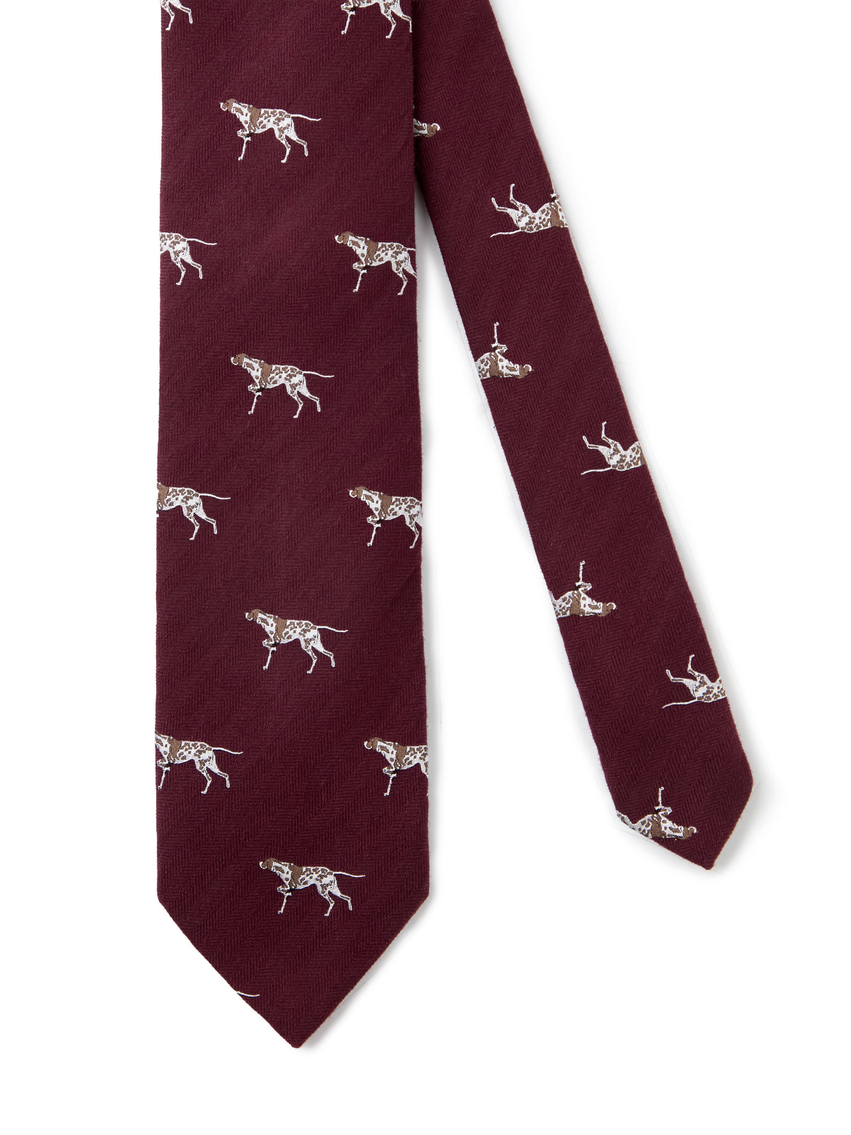 English Silk; Woven Dog Tie - Wine