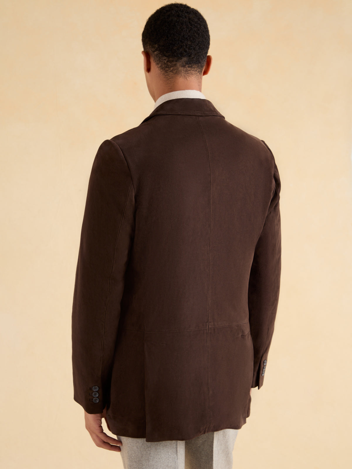 Fitzroy Jacket - Brown Suede Leather