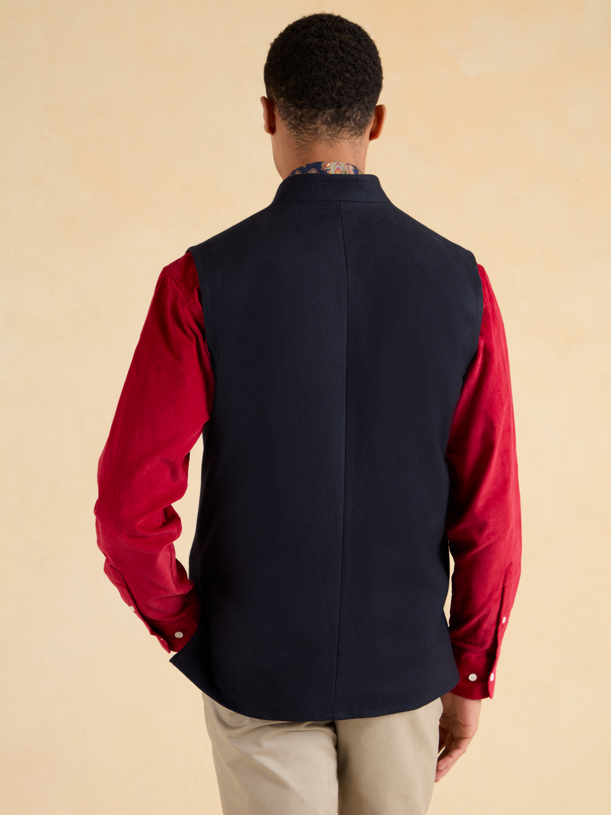 Markham Quilted Gilet - Navy Italian Wool