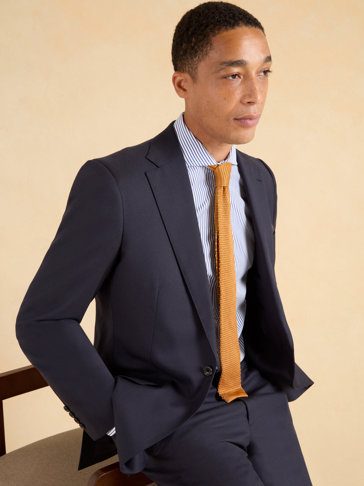 Mayfair Suit - Navy Twill Wool