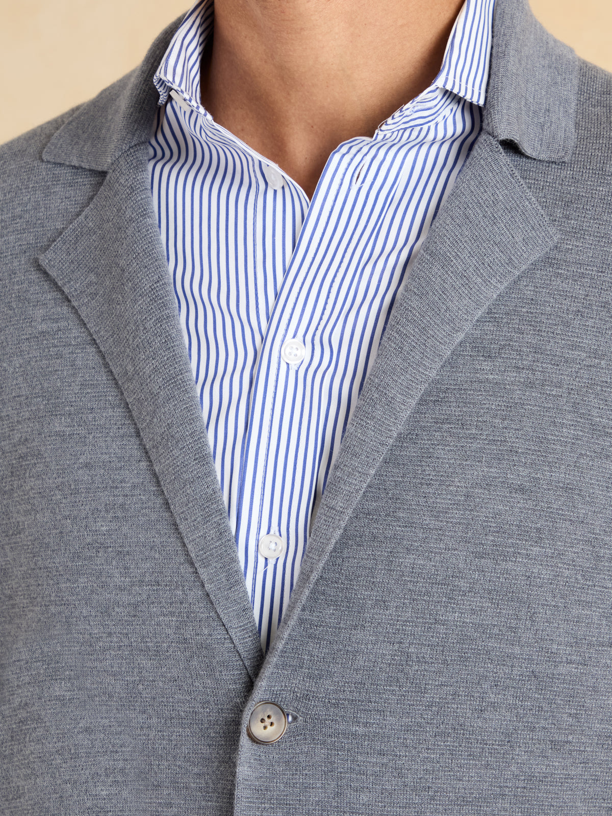 Montrose Knitted Blazer – Grey Merino Wool