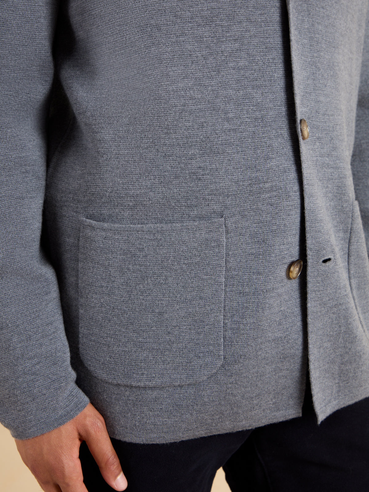 Montrose Knitted Blazer – Grey Merino Wool