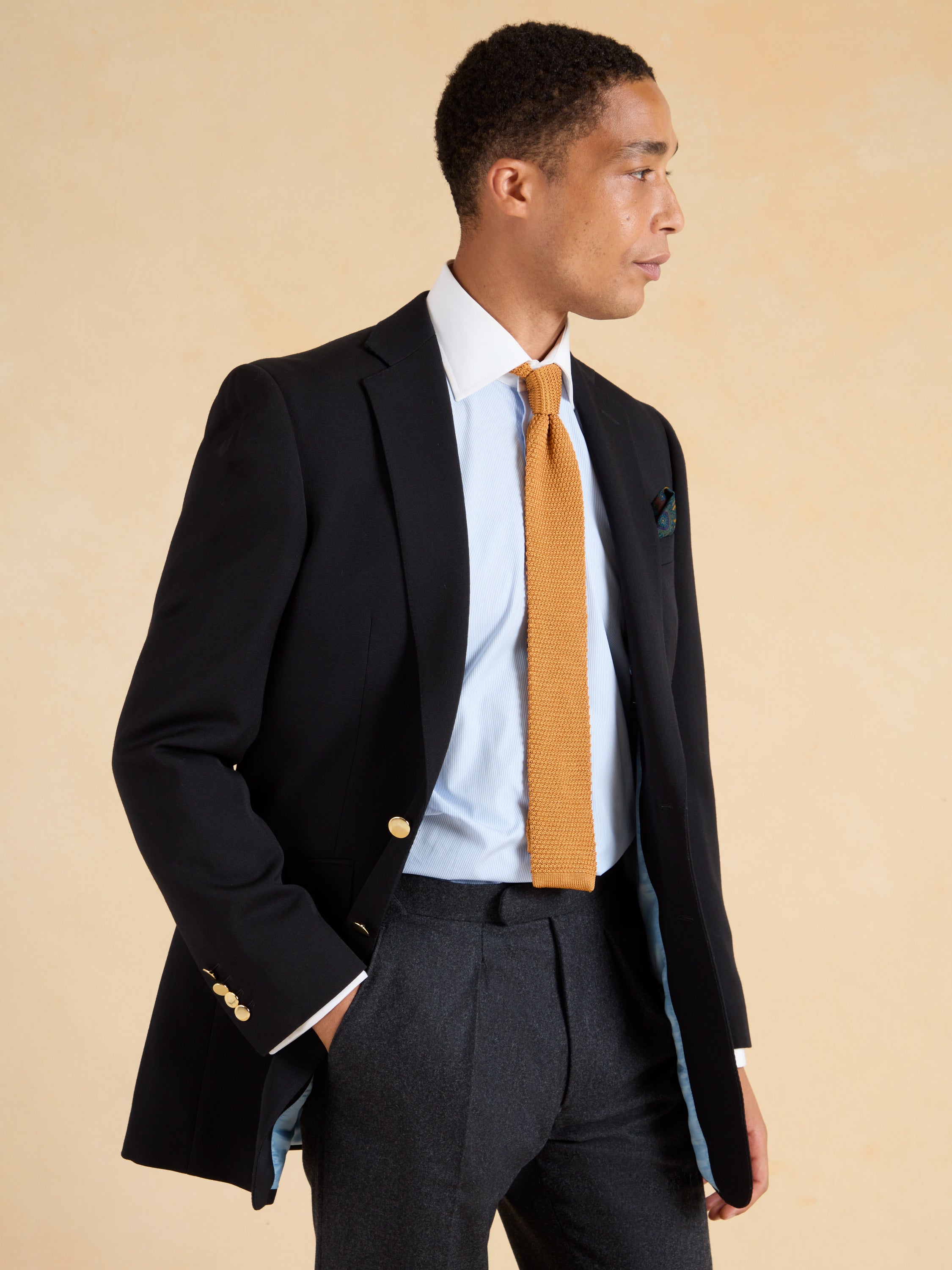 Single Breasted Navy Blazer