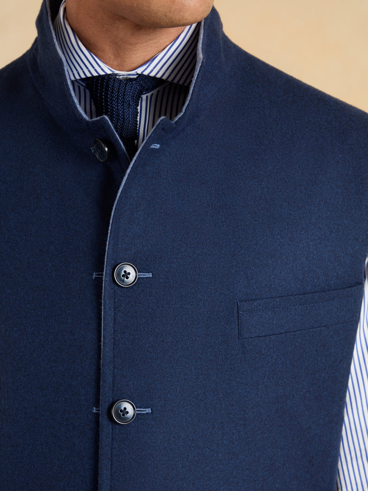 Reversible Gilet - Ink Blue & Denim Loden