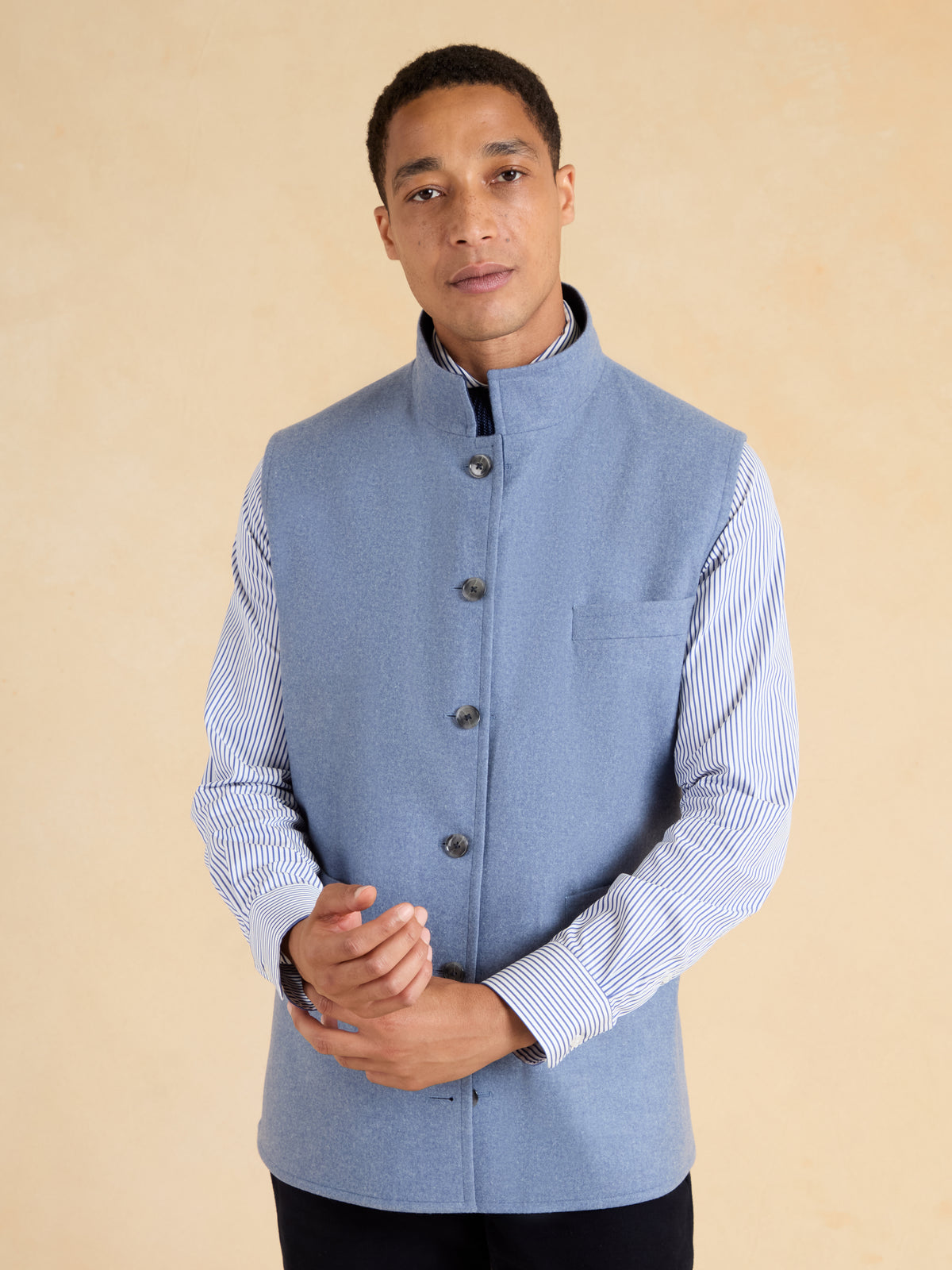 Reversible Gilet - Ink Blue & Denim Loden