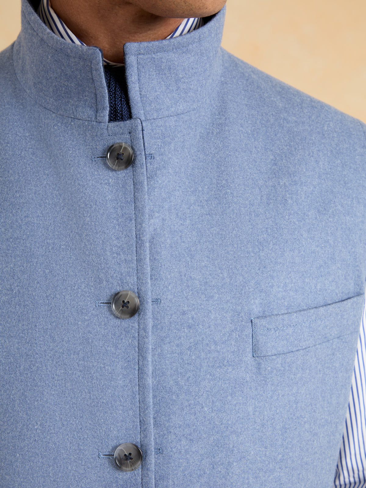 Reversible Gilet - Ink Blue & Denim Loden
