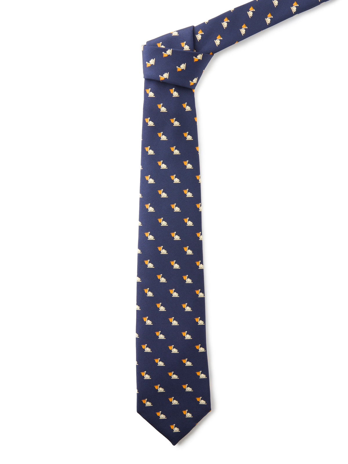 Pure Silk Pelican Tie - Navy